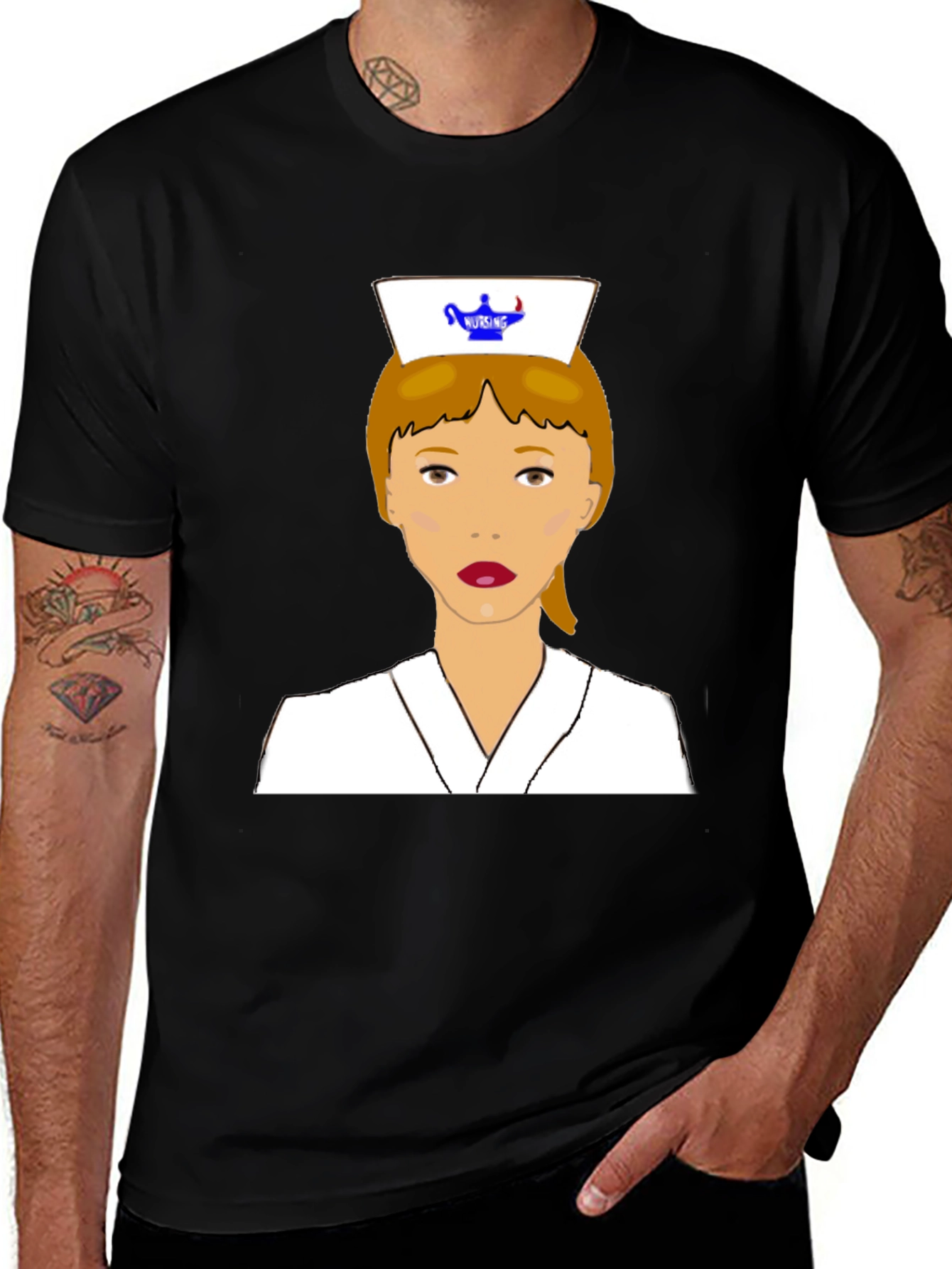 Variant 11 of Nurse Graphic Tee - Novelty Design