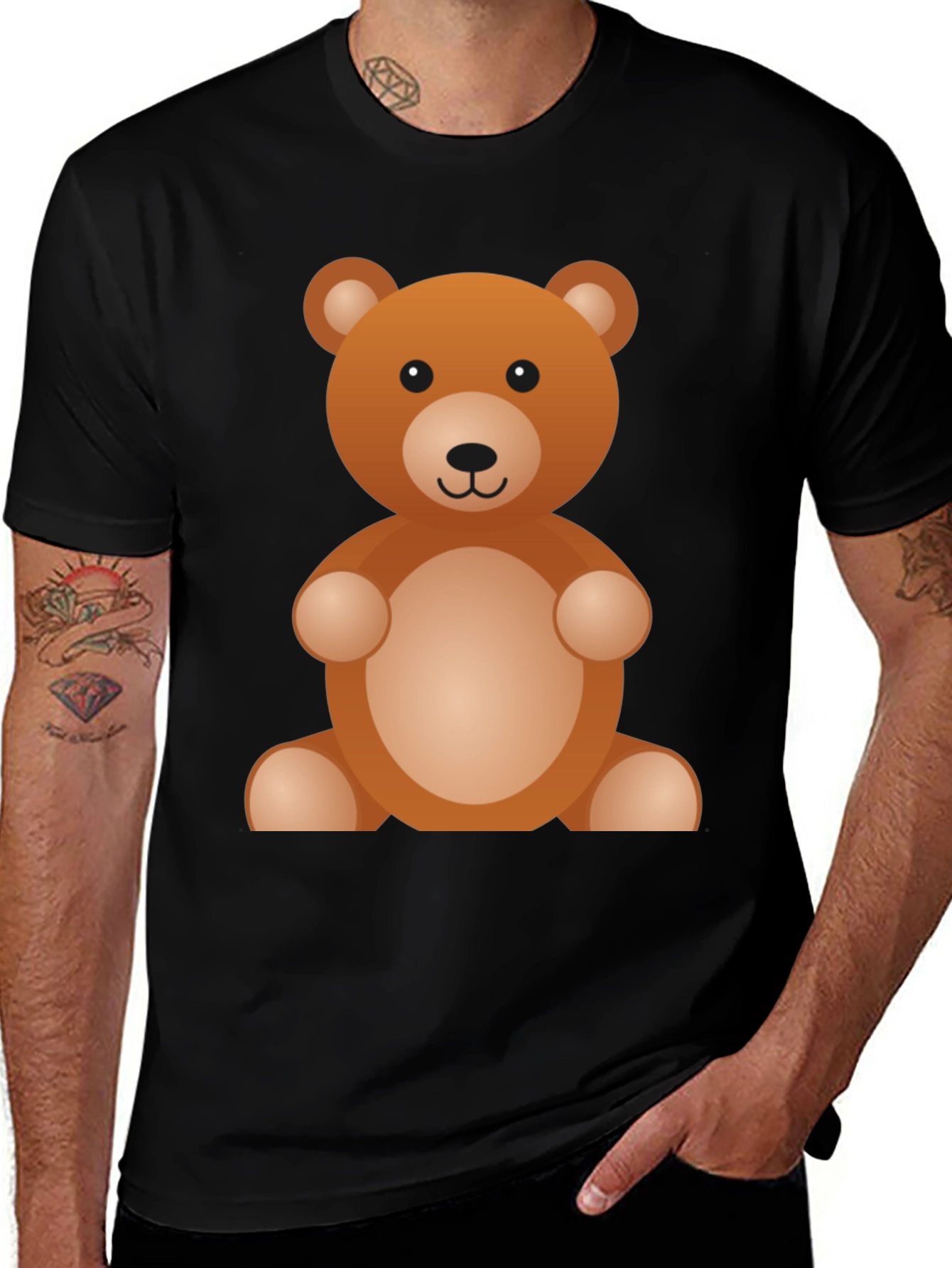 Variant 6 of Cute Teddy Bear Graphic T-Shirt - Soft Cotton Blend