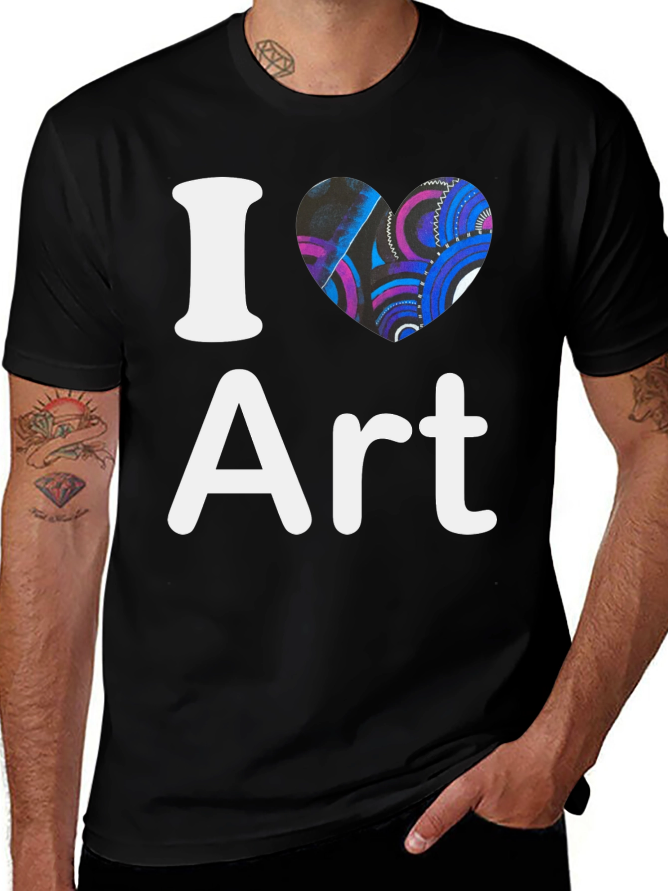 Variant 21 of I Heart Art Graphic T-Shirt - Artistic Expression