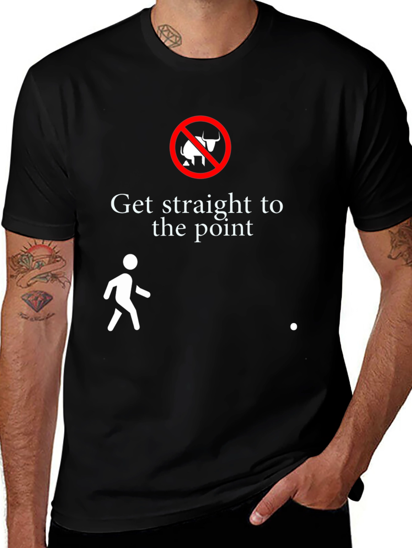 Variant 3 of Get Straight to the Point Graphic Tee