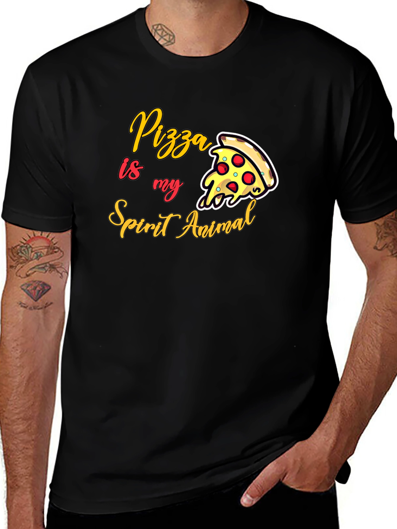 Variant 6 of Pizza Is My Spirit Animal T-Shirt Funny Food Tee