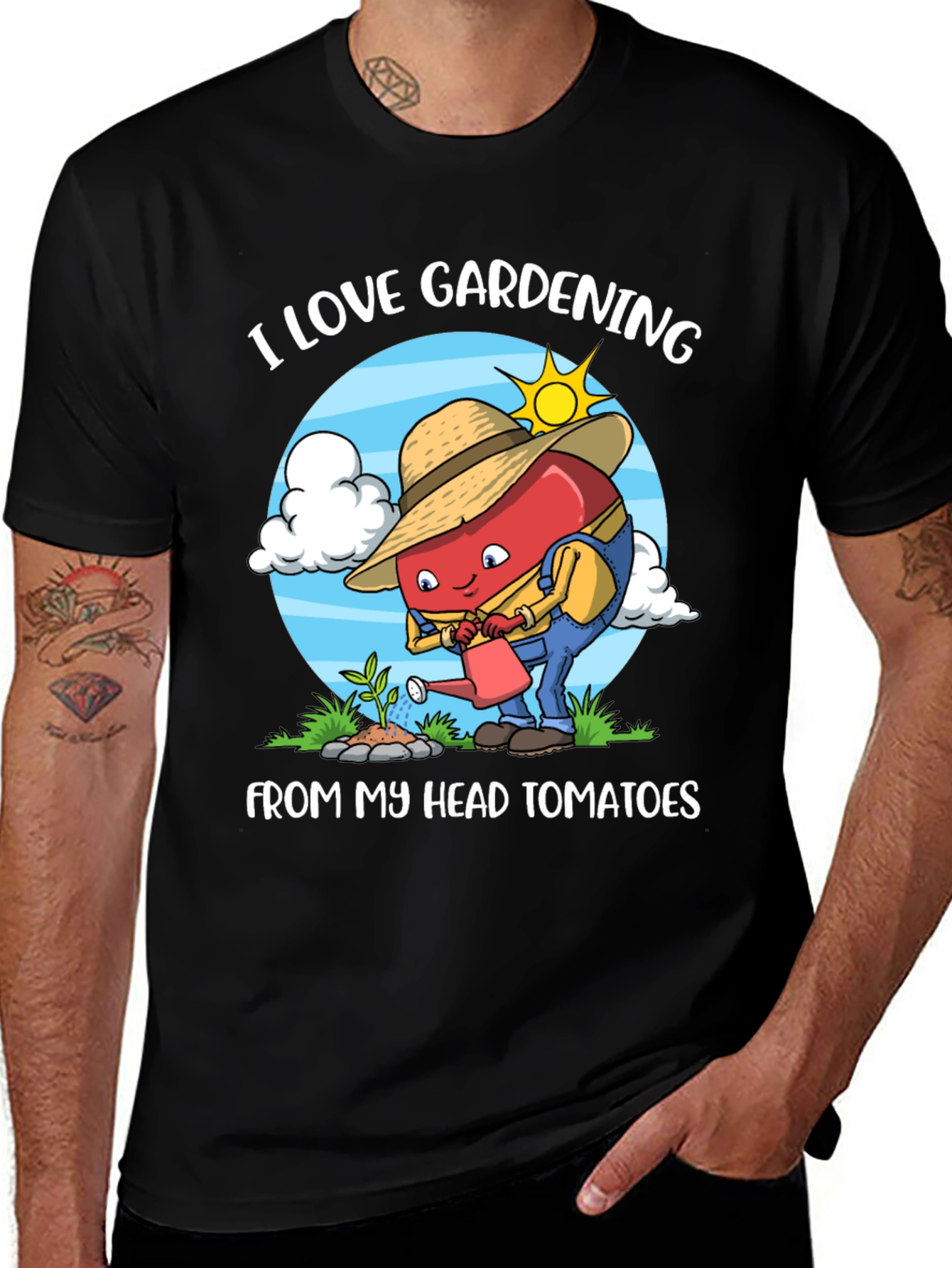 Variant 25 of I Love Gardening T-Shirt Funny Tomato Gardener Tee