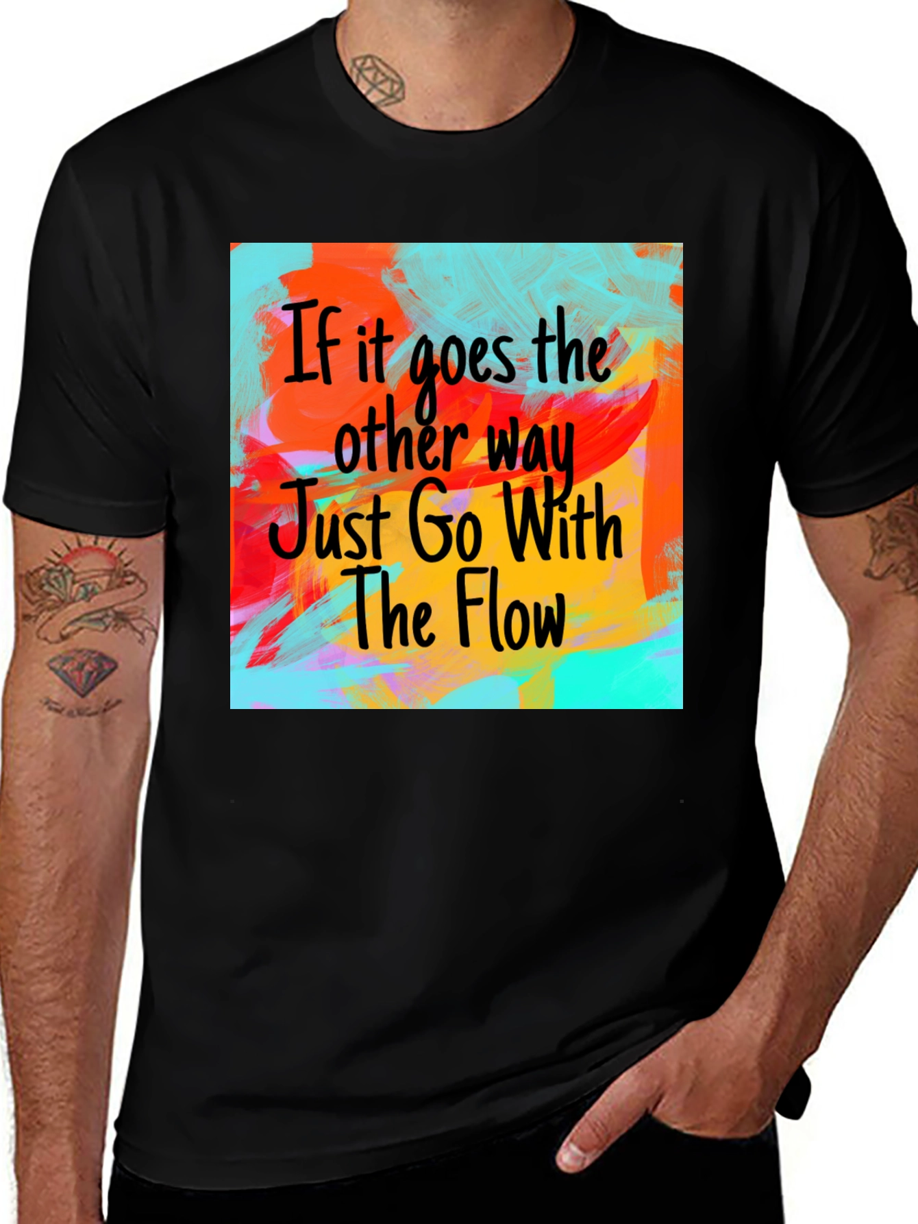 Variant 6 of Go With The Flow T-Shirt - Artistic Design