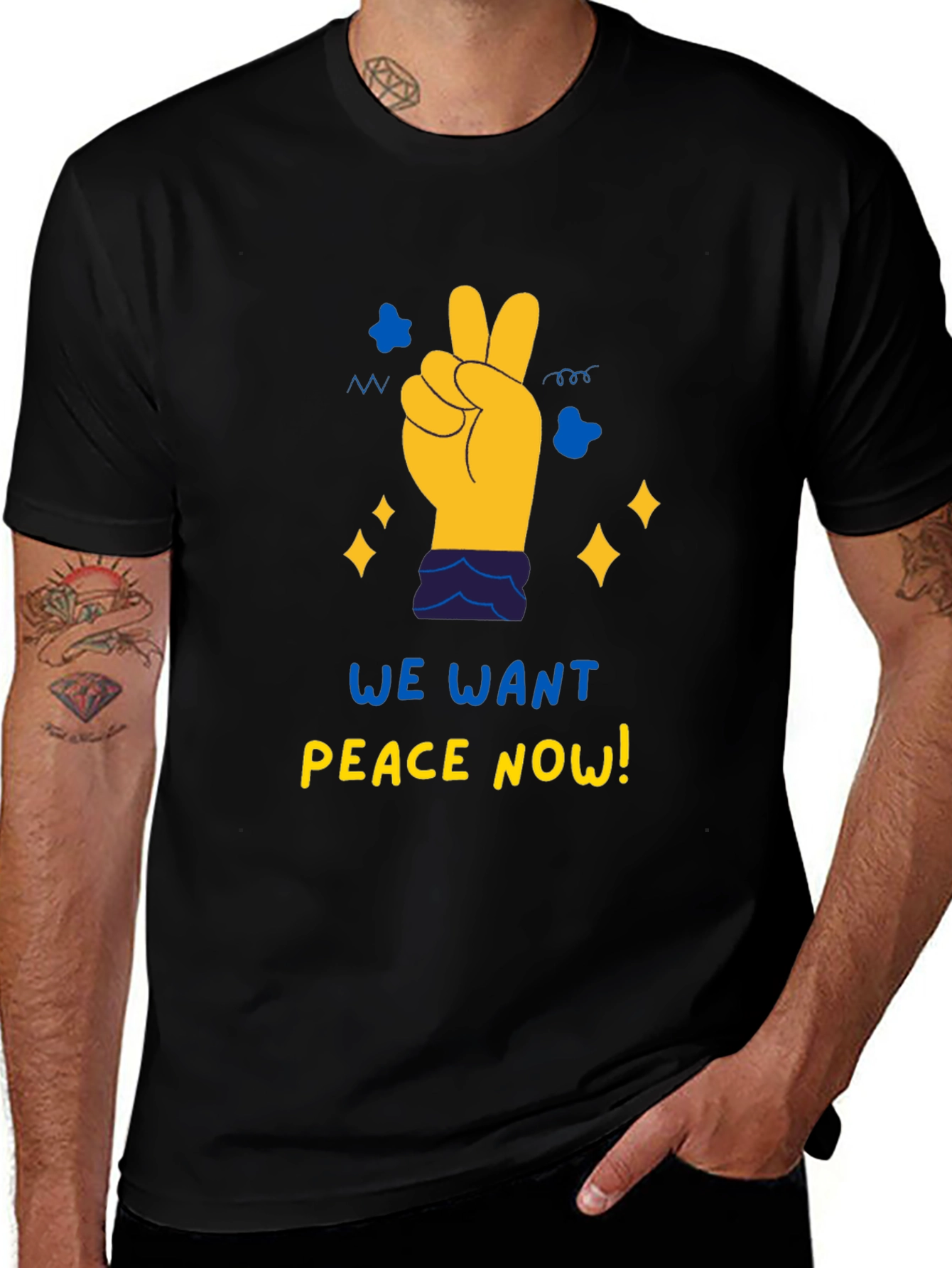 Peace Now Graphic Tee - Black