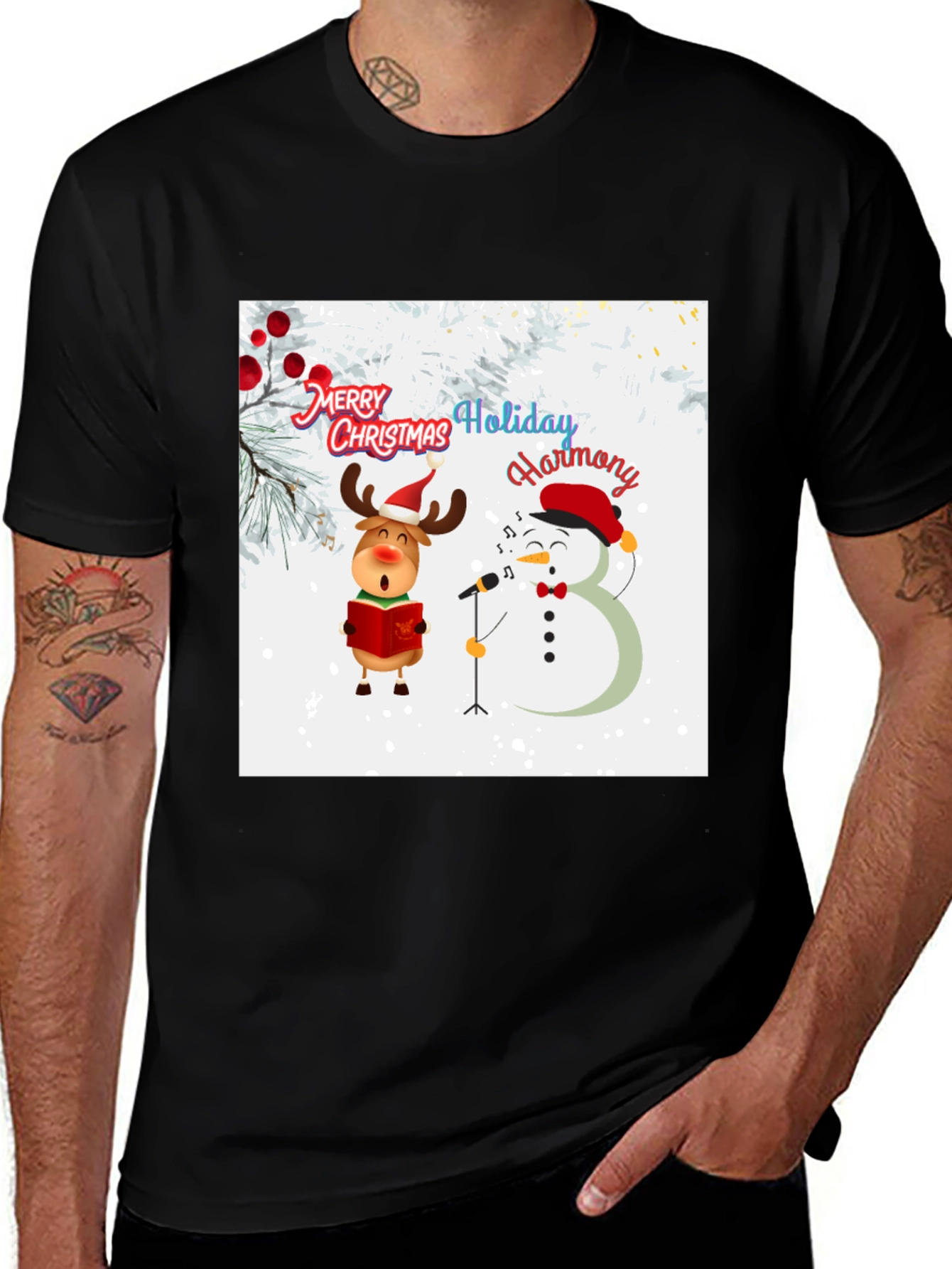 Festive Holiday Harmony Graphic Tee