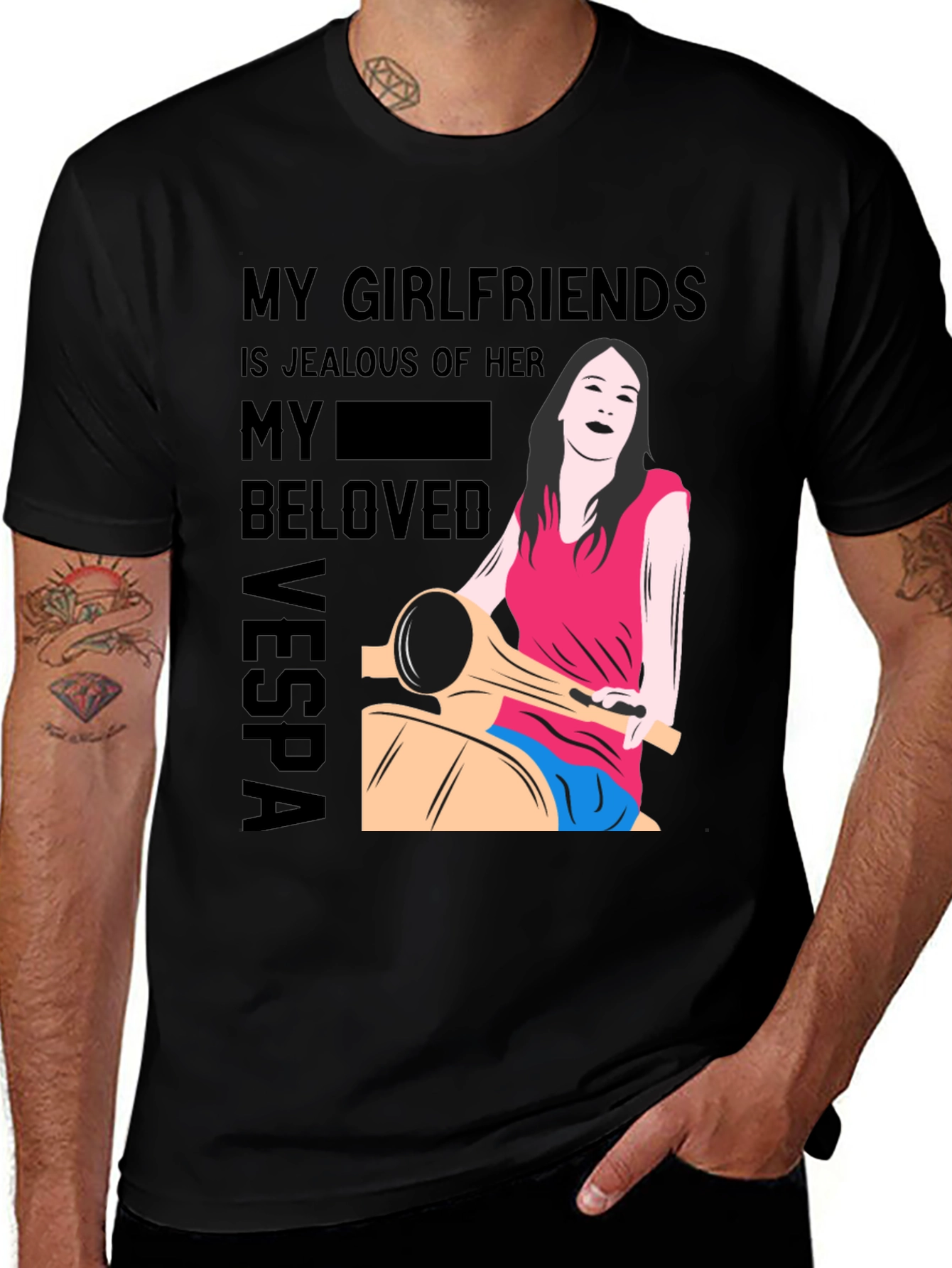 Jealous Girlfriends Vespa Graphic T-Shirt