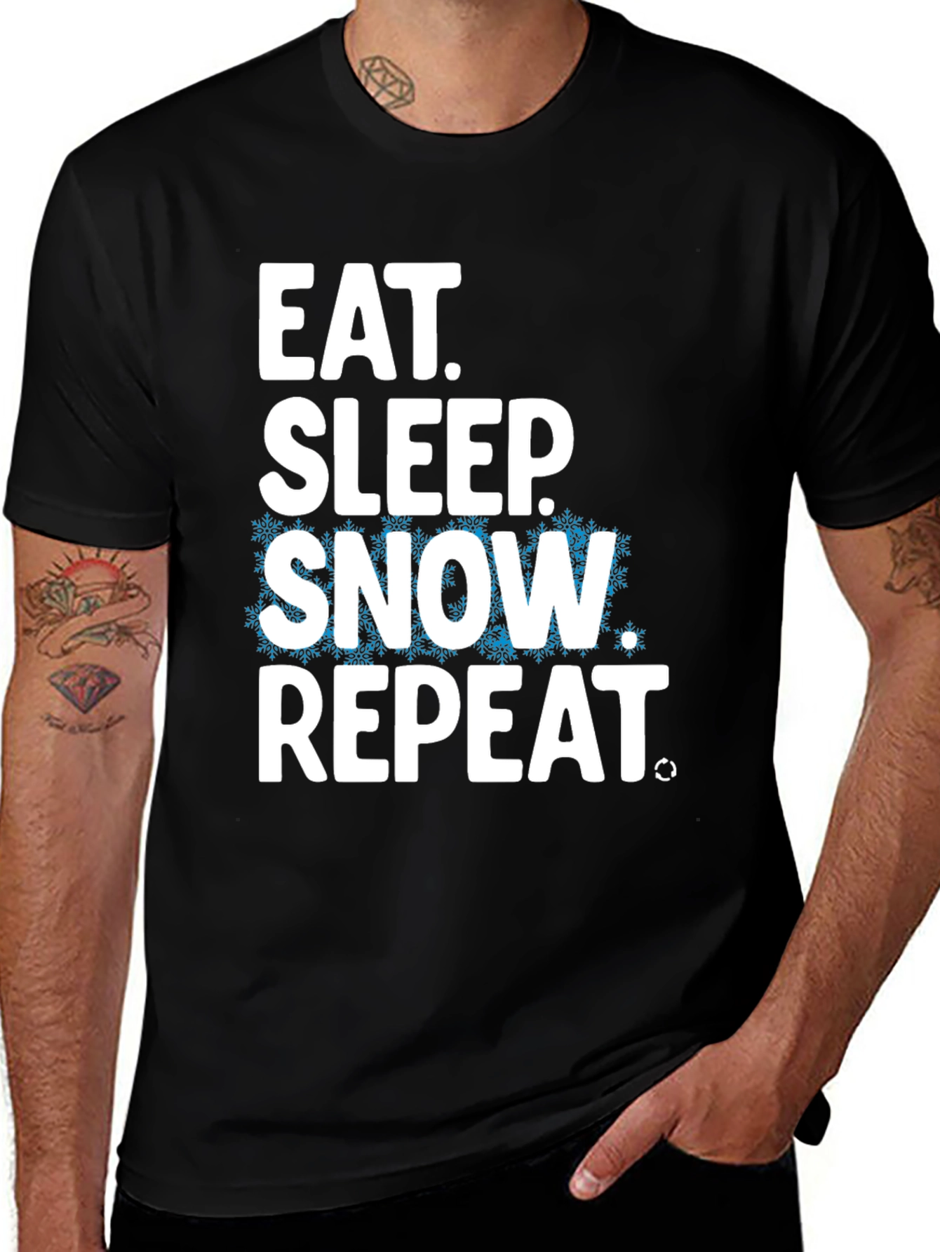 Eat Sleep Snow Repeat T-Shirt - Winter Sports Apparel