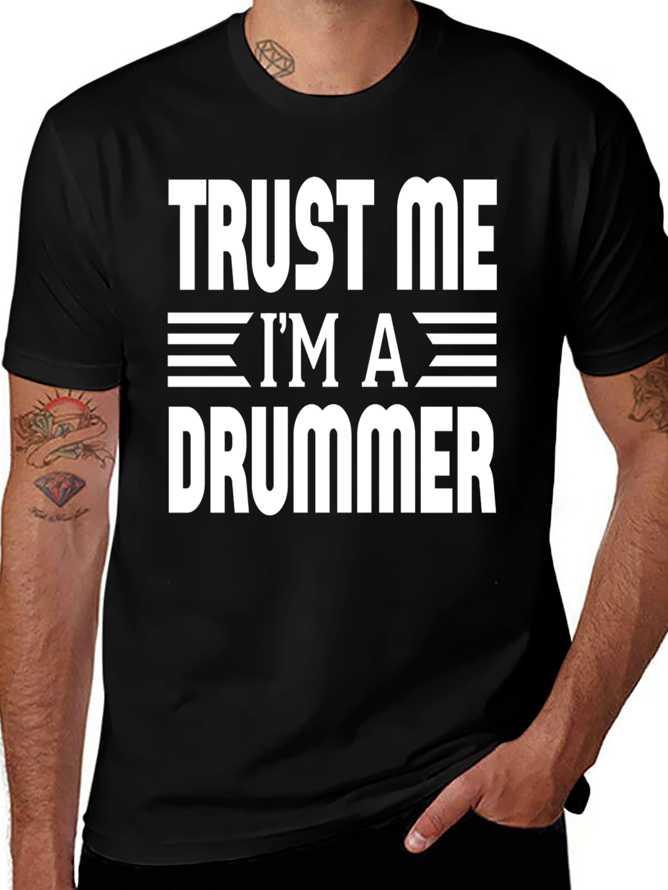 Variant 19 of Trust Me I'm a Drummer T-Shirt Funny Music Tee