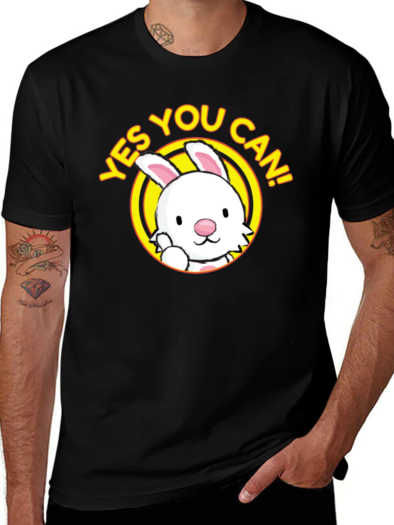 Variant 19 of Yes You Can! Bunny Graphic T-Shirt