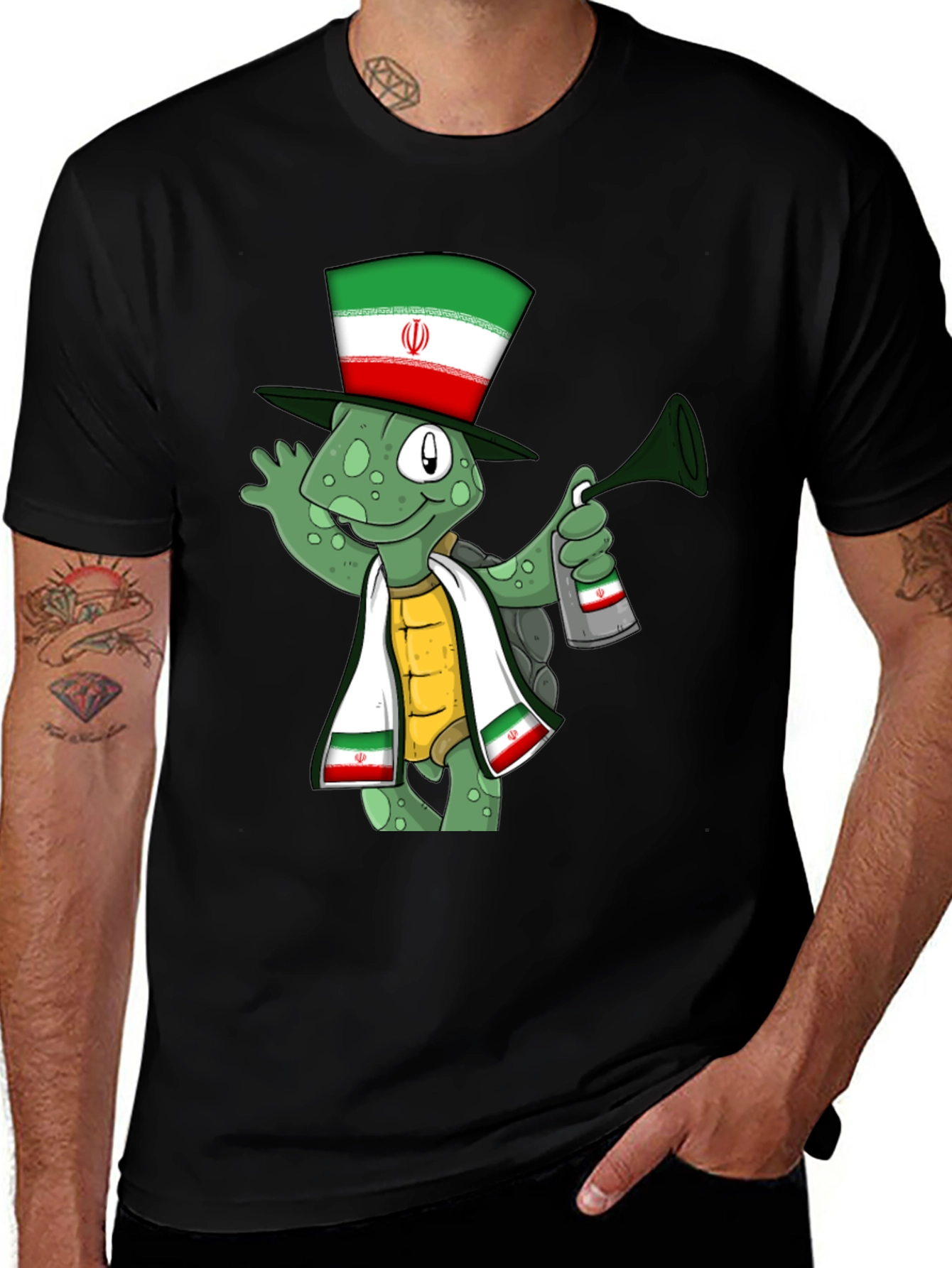Variant 28 of Iran Flag Turtle T-Shirt
