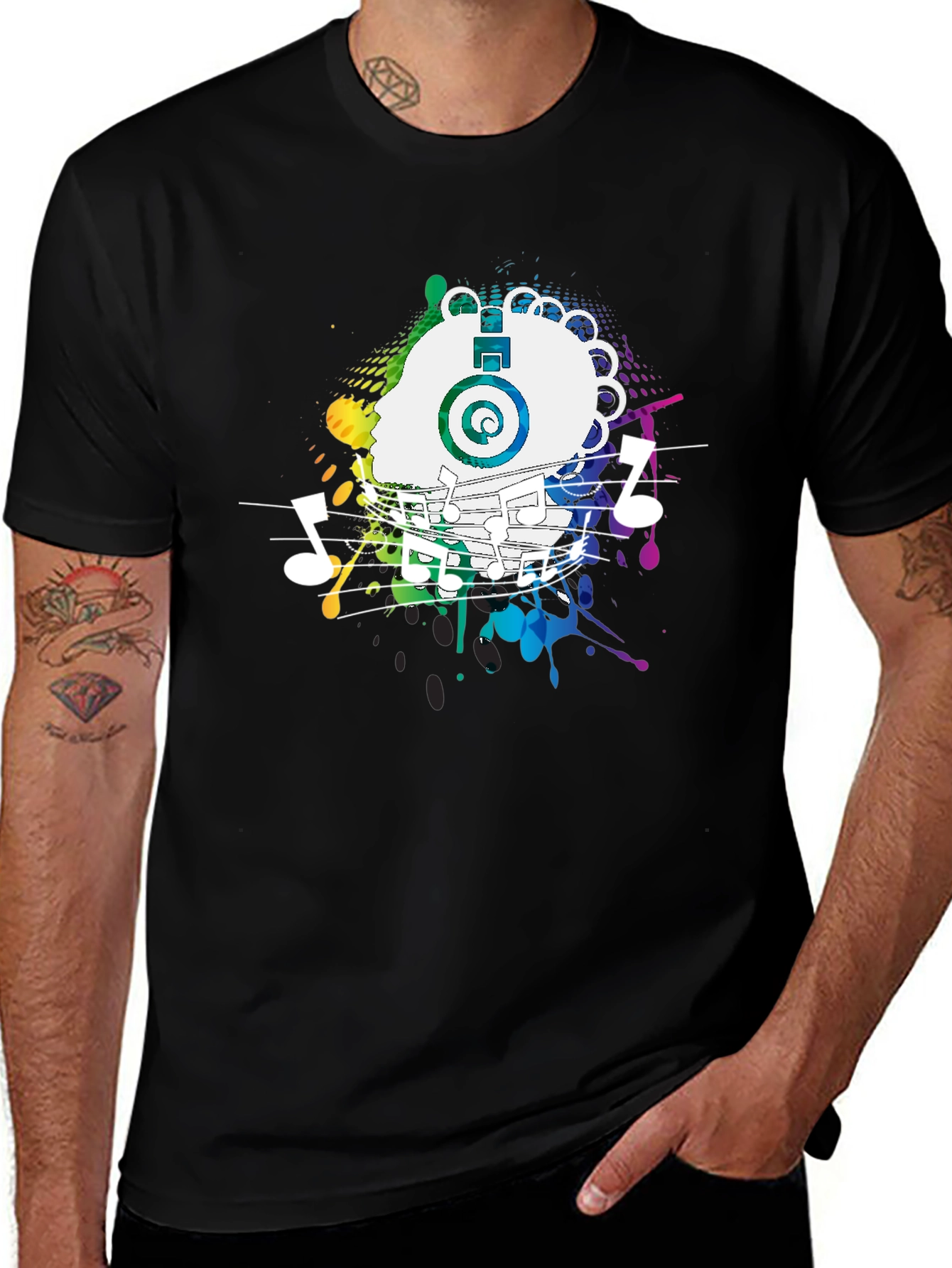 Variant 25 of Music Headphone Graphic Tee