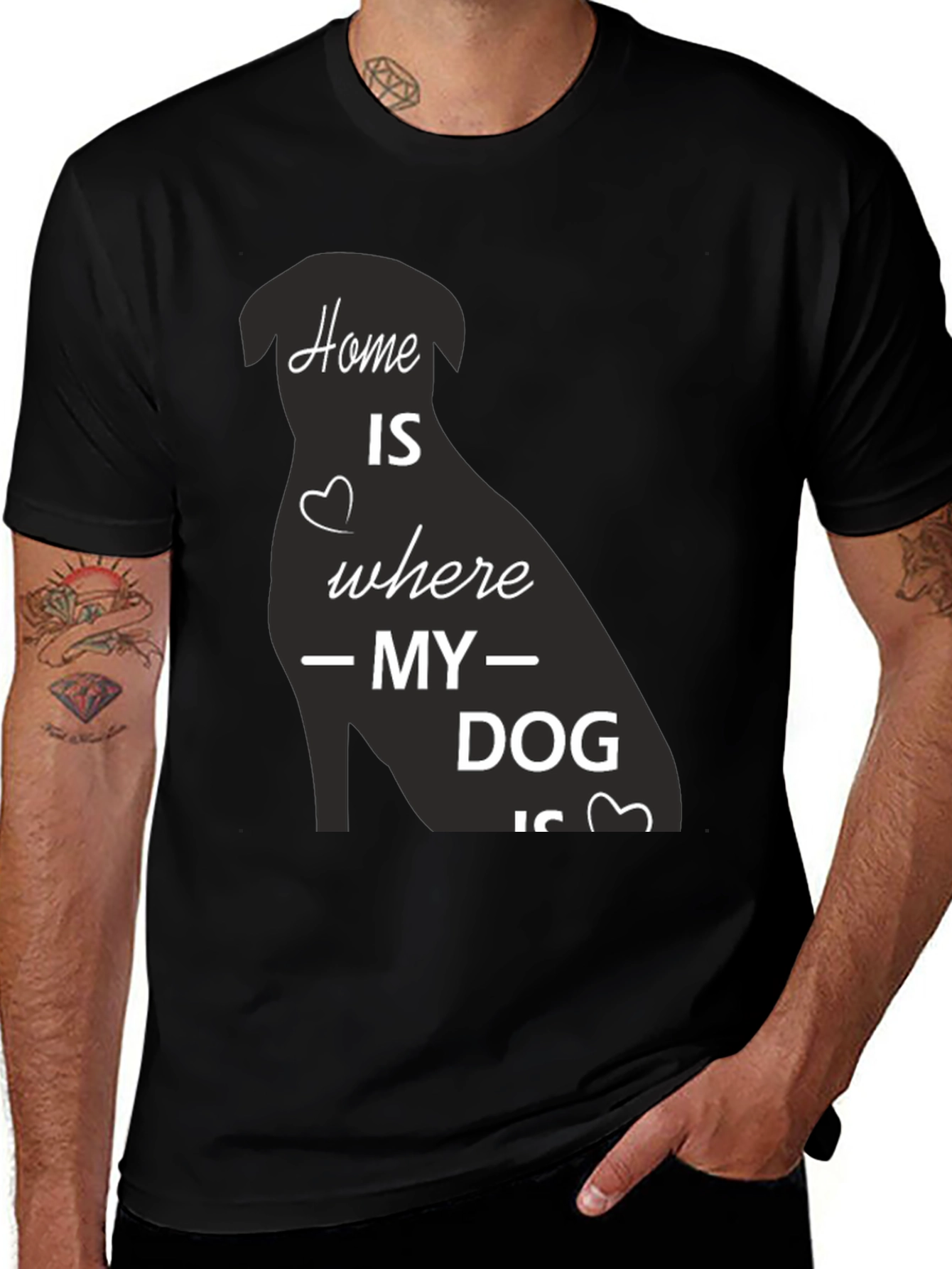 Variant 16 of Home is Where My Dog Is T-Shirt