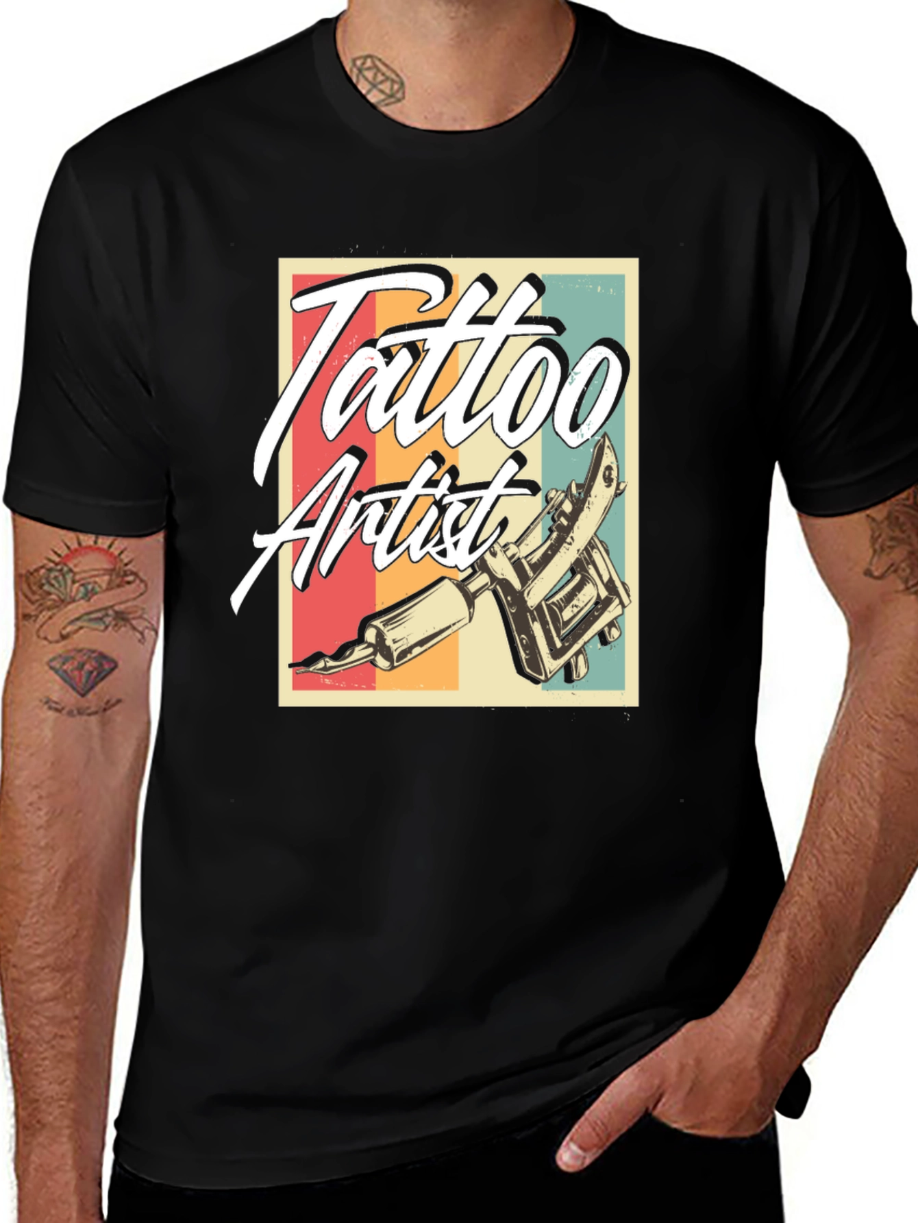 Variant 27 of Tattoo Artist Graphic T-Shirt - Retro Style