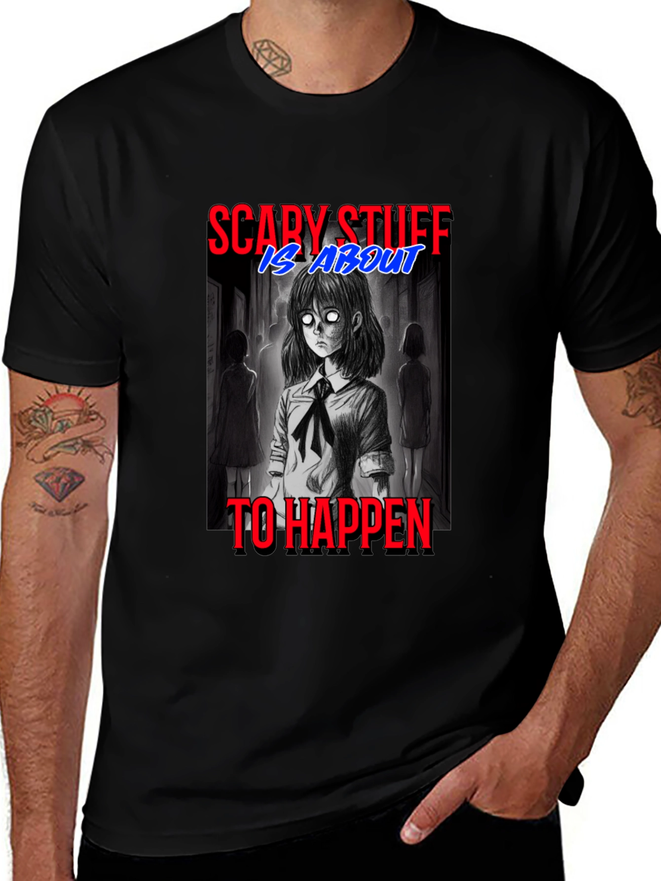 Scary Stuff Anime Graphic T-Shirt