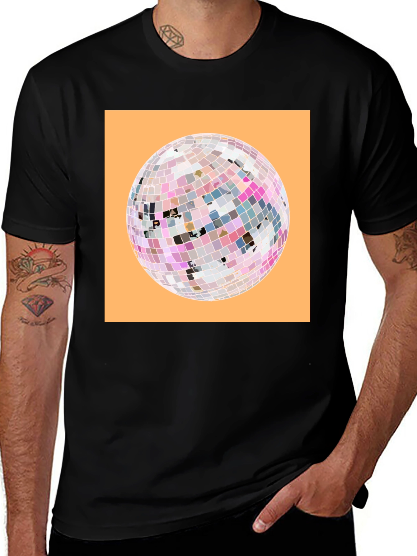 Variant 15 of Disco Ball Graphic Tee - Retro Party Shirt
