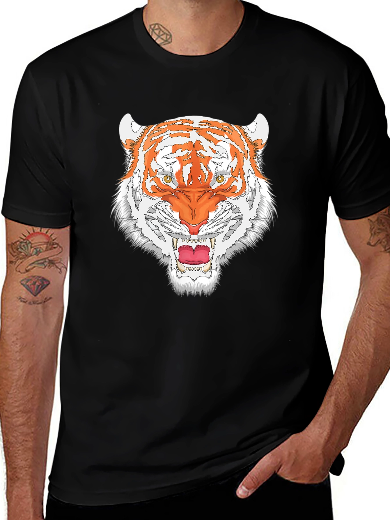Variant 5 of Tiger Graphic T-Shirt - Fierce Style!