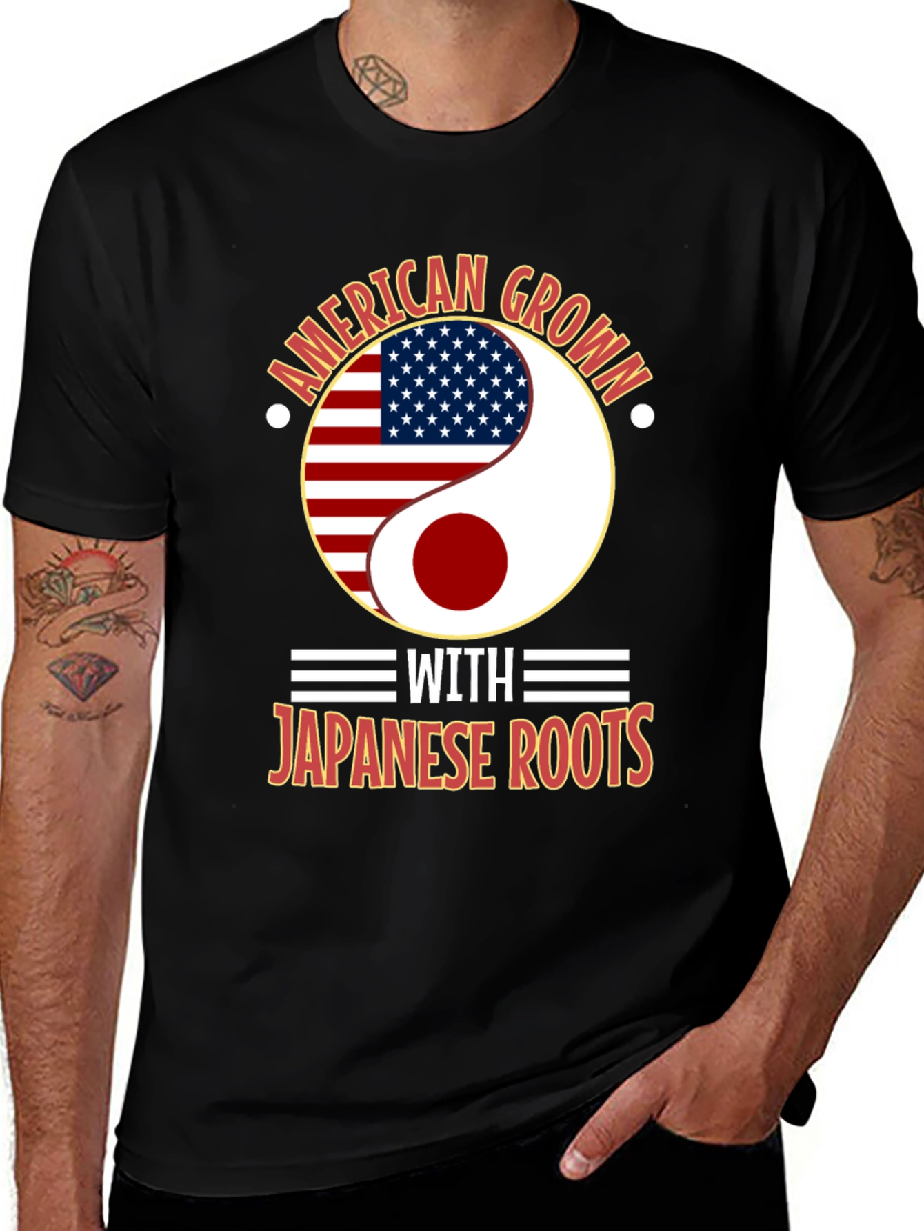 Variant 12 of American Grown with Japanese Roots T-Shirt