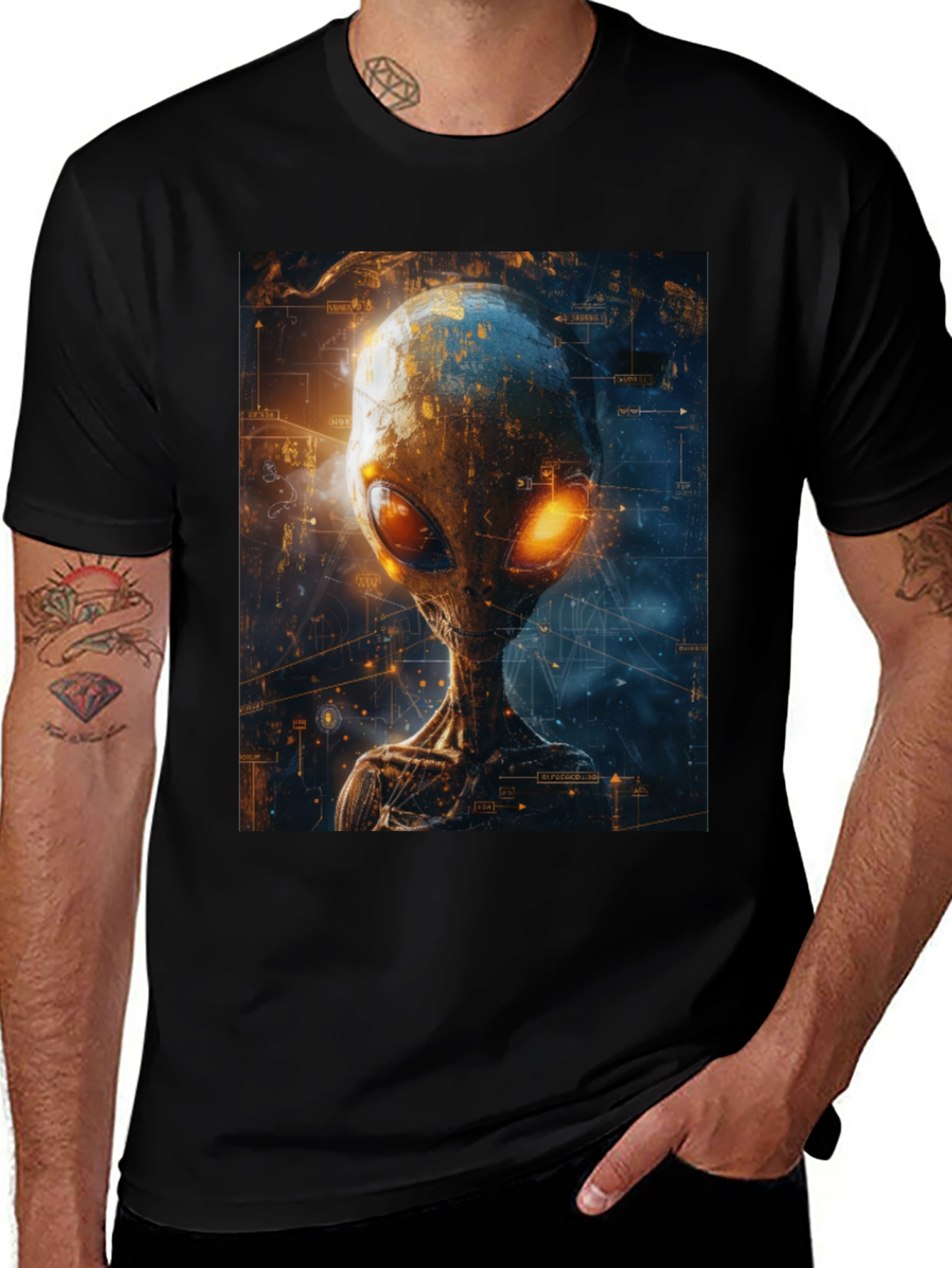 Variant 22 of Sci-Fi Alien Portrait Graphic T-Shirt