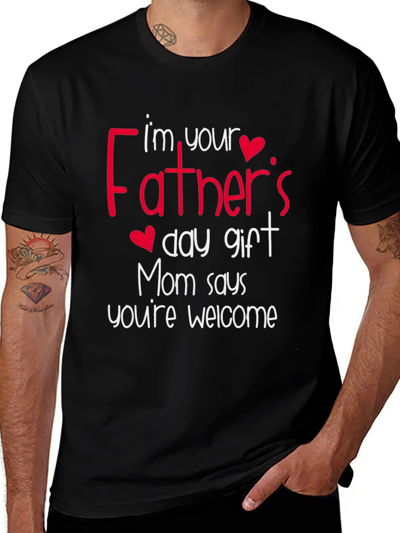Variant 30 of Funny Father's Day Gift T-Shirt - Mom Says You're Welcome!