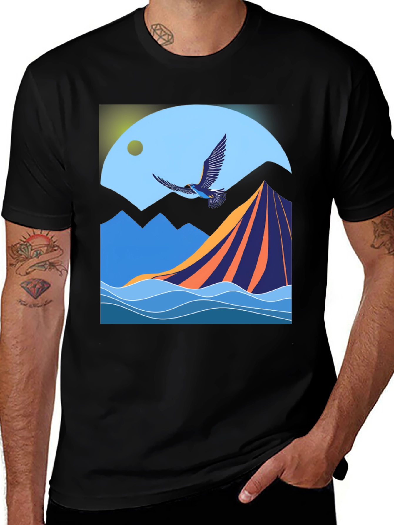 Variant 3 of Mountain & Bird Graphic Tee
