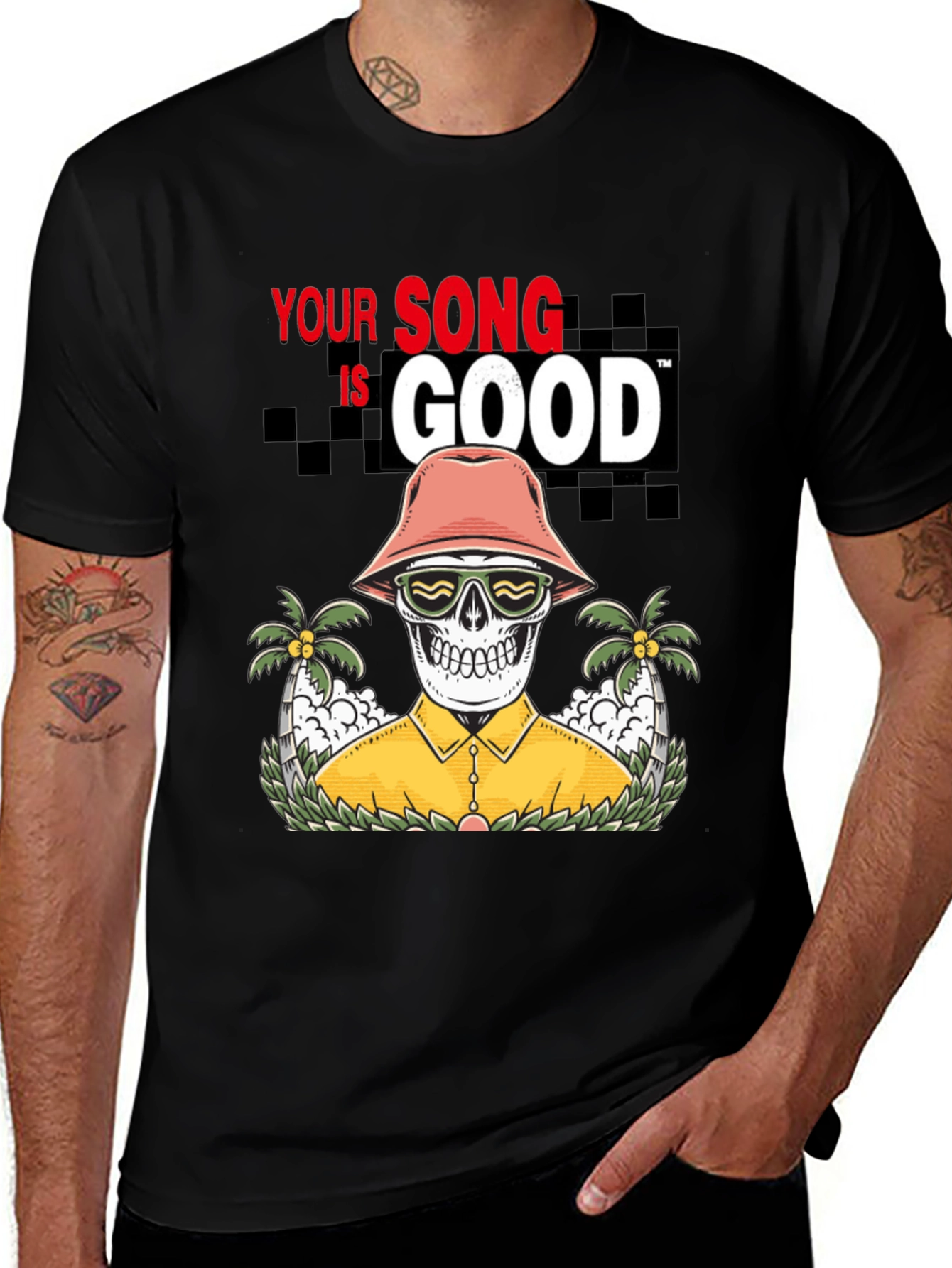 Variant 9 of Your Song is Good T-shirt Skeleton Graphic