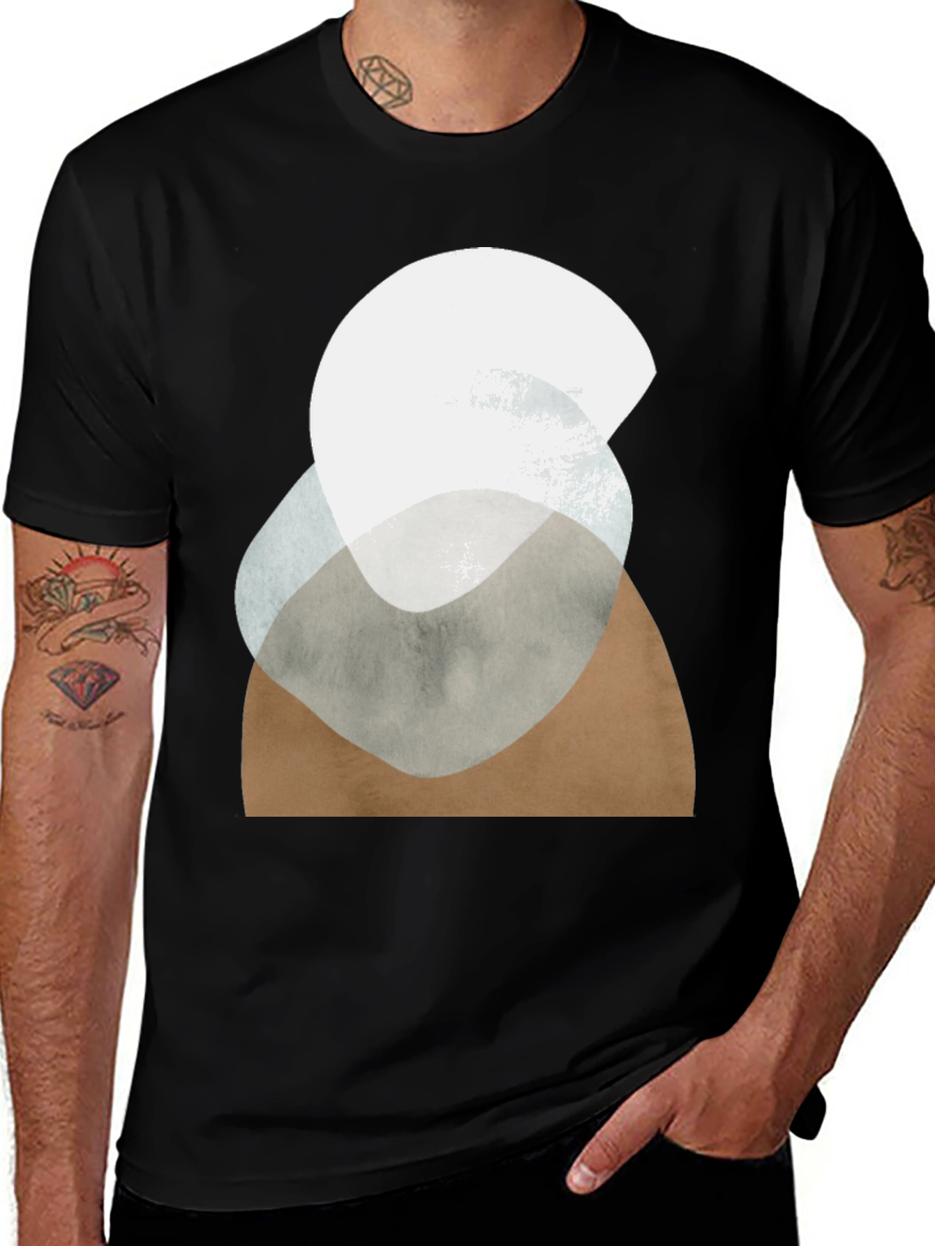 Abstract Geometric Graphic Tee - Modern Art T-Shirt