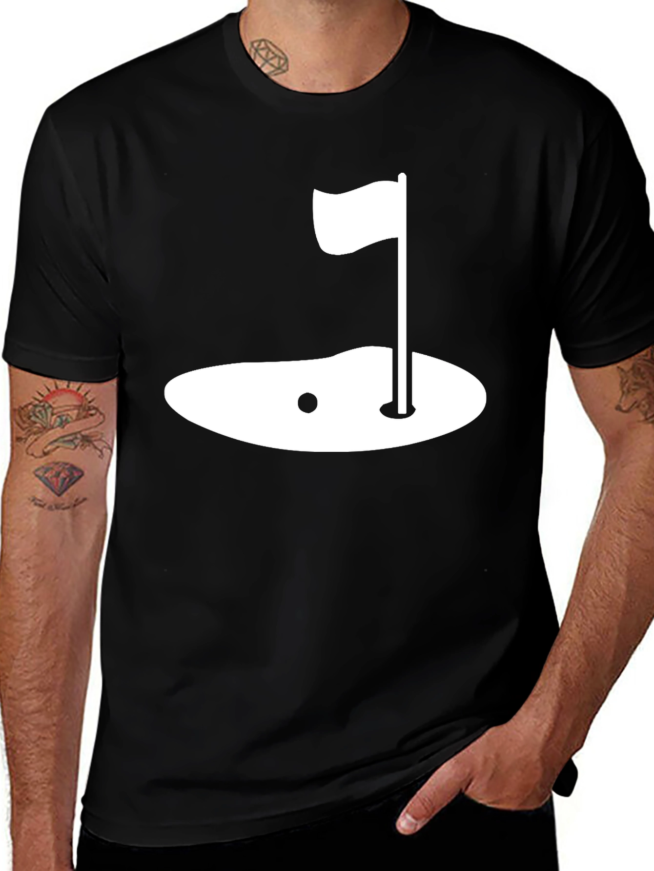 Variant 4 of Golf Tee Shirt - Golf Course Design