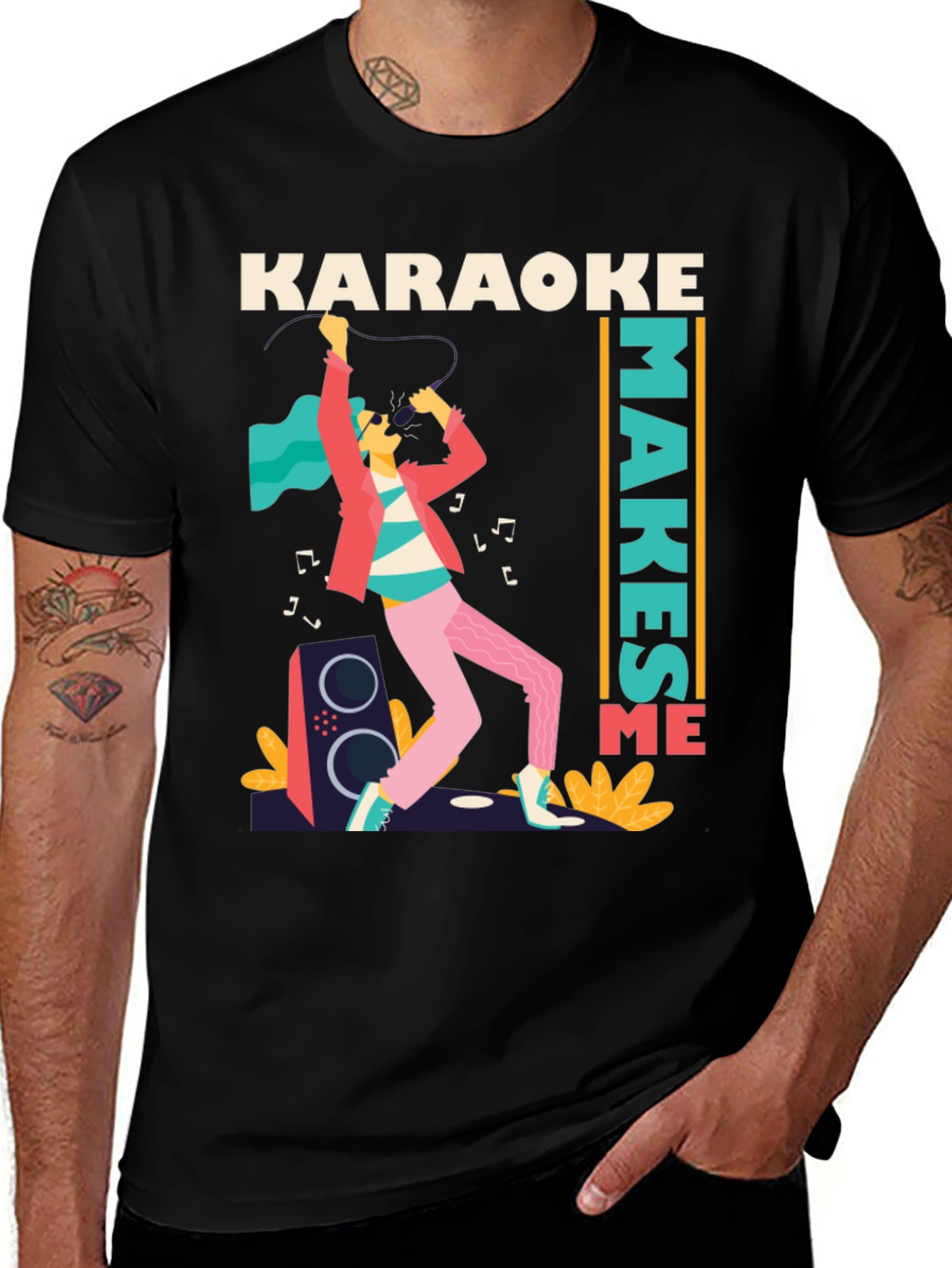Variant 6 of Karaoke Makes Me T-Shirt - Singer Graphic Tee