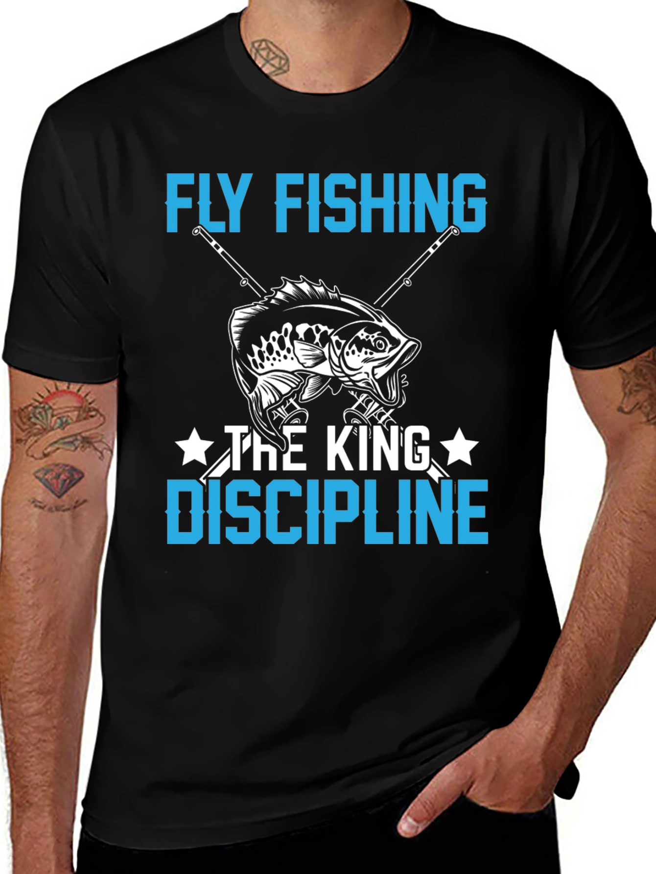 Variant 26 of Fly Fishing King Discipline Graphic Tee