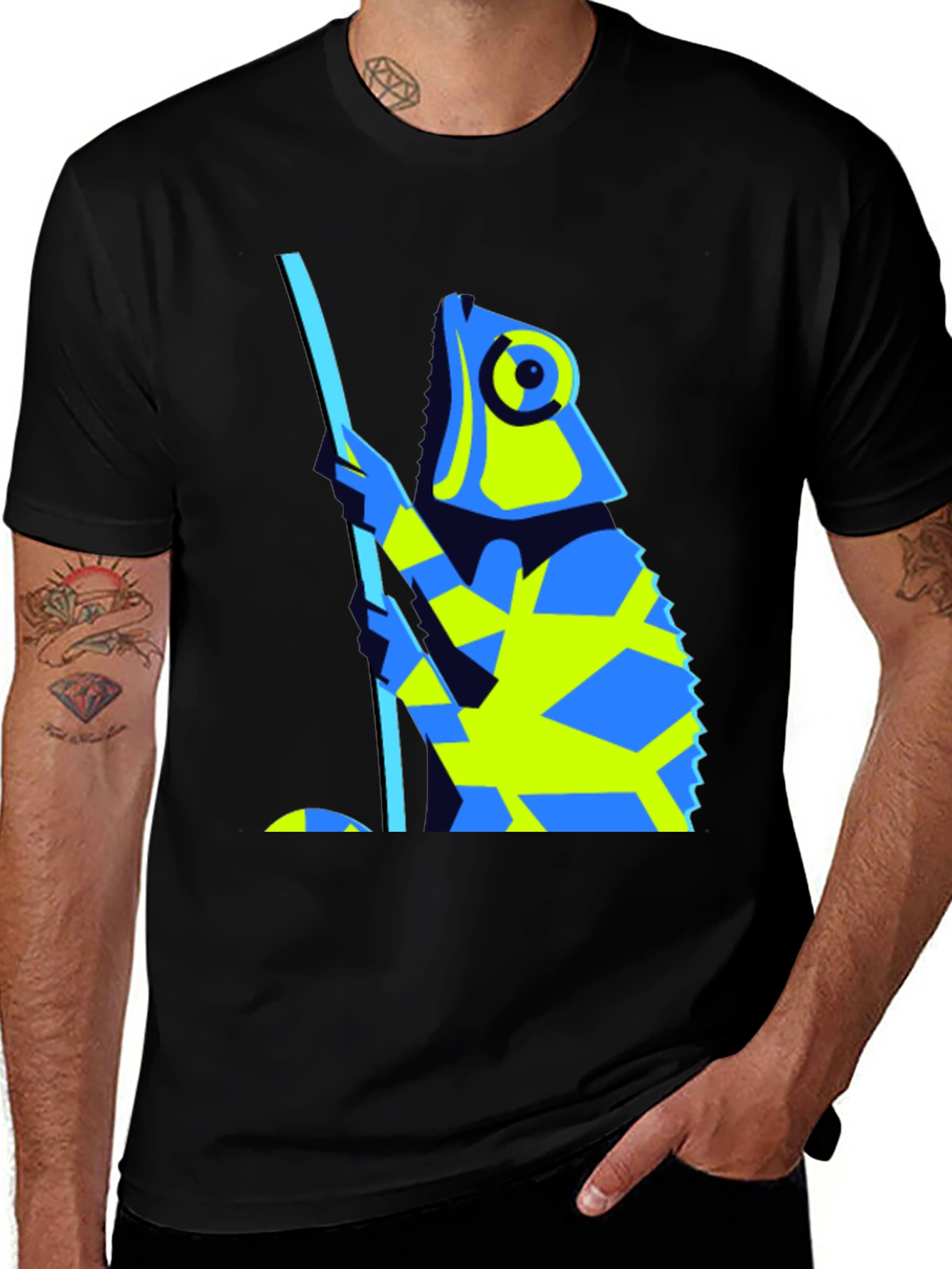 Variant 23 of Abstract Chameleon Graphic Tee