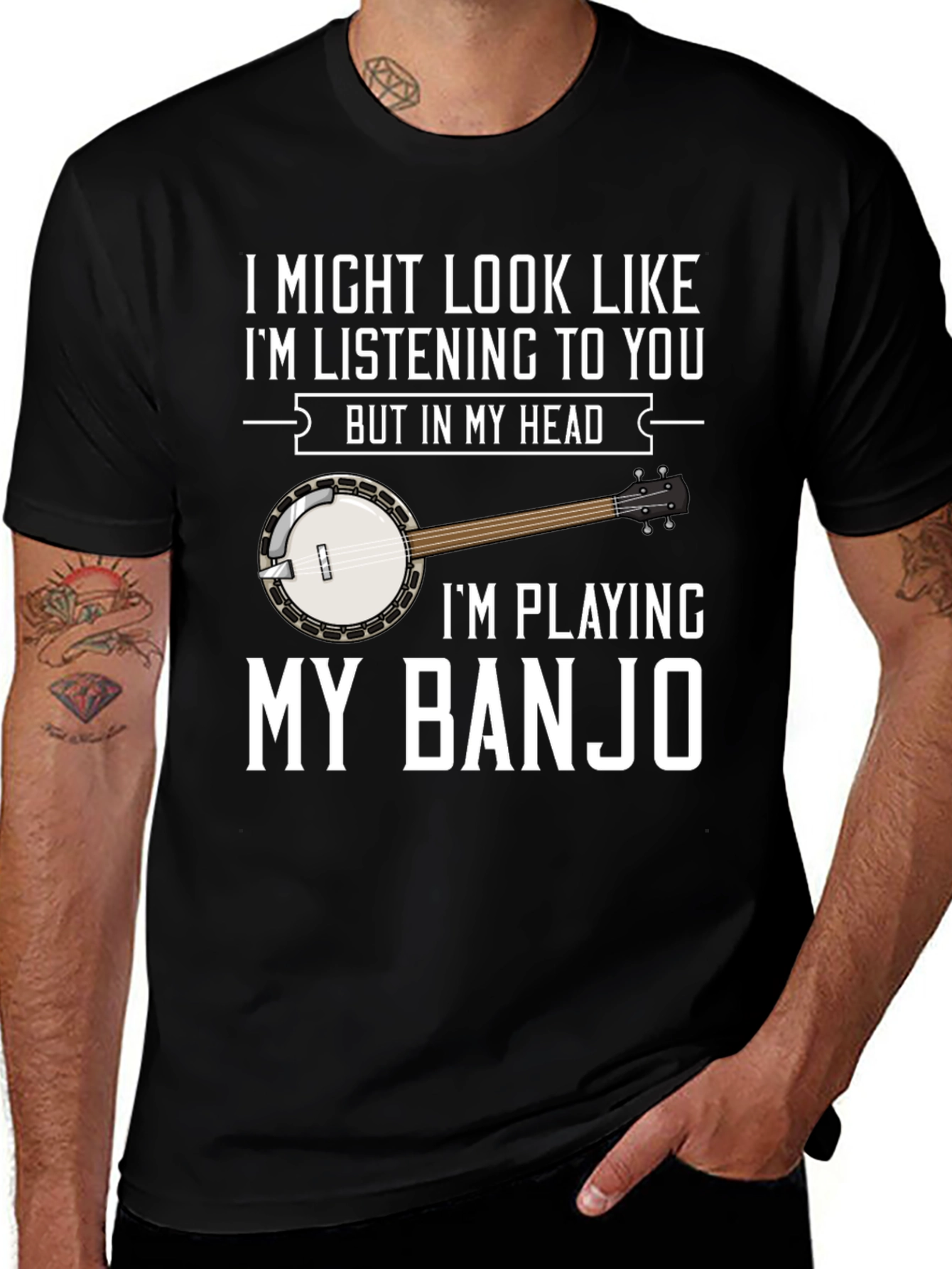 Variant 5 of Banjo Player Graphic T-Shirt