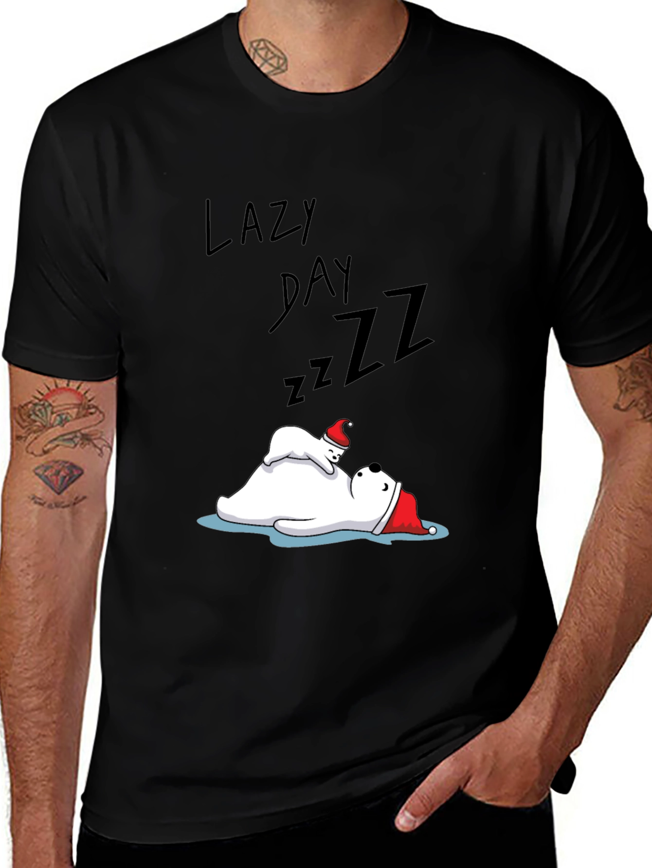 Variant 29 of Lazy Day Bear Graphic Tee