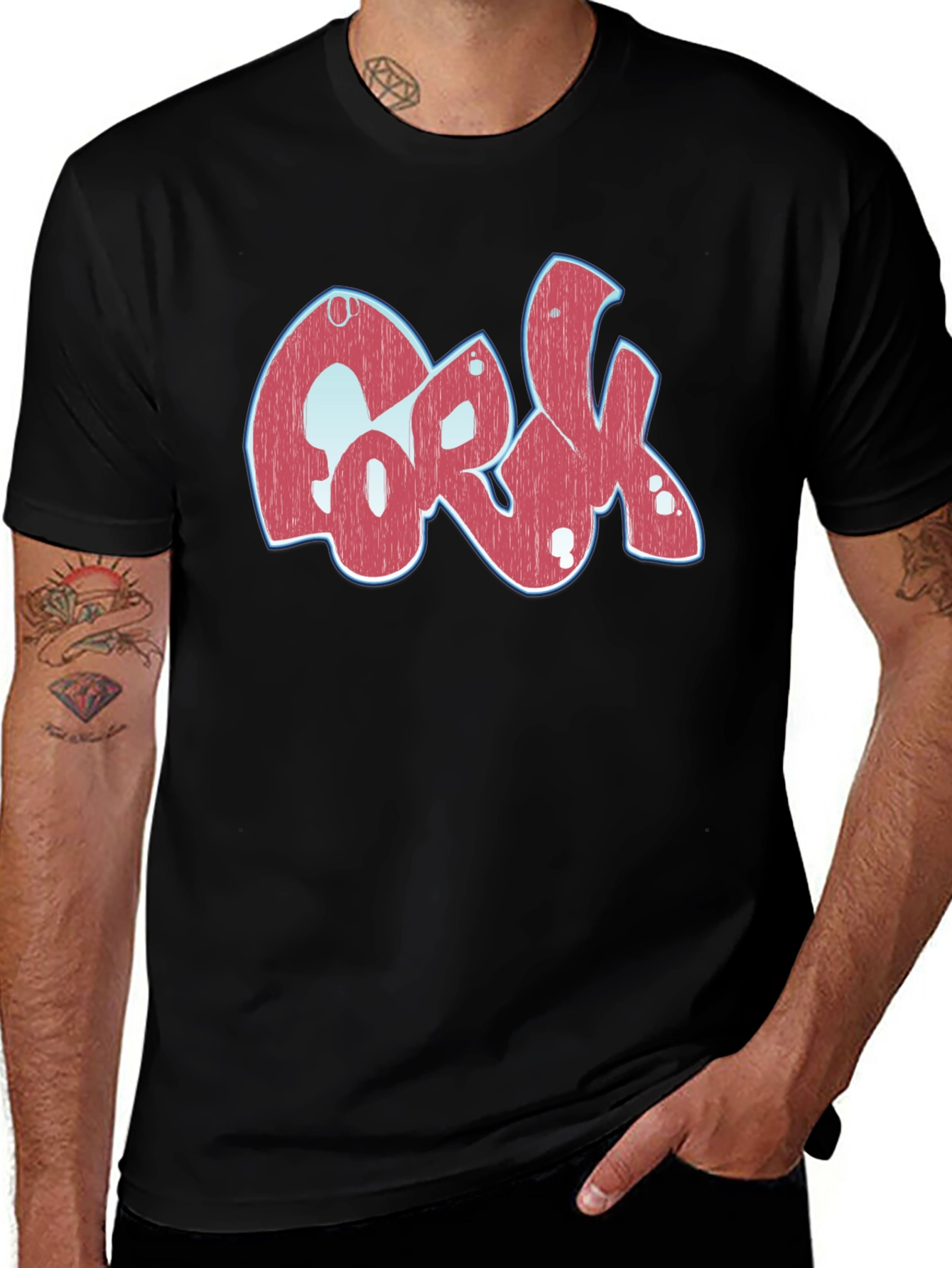 Variant 30 of Cork Graphic T-Shirt - Black