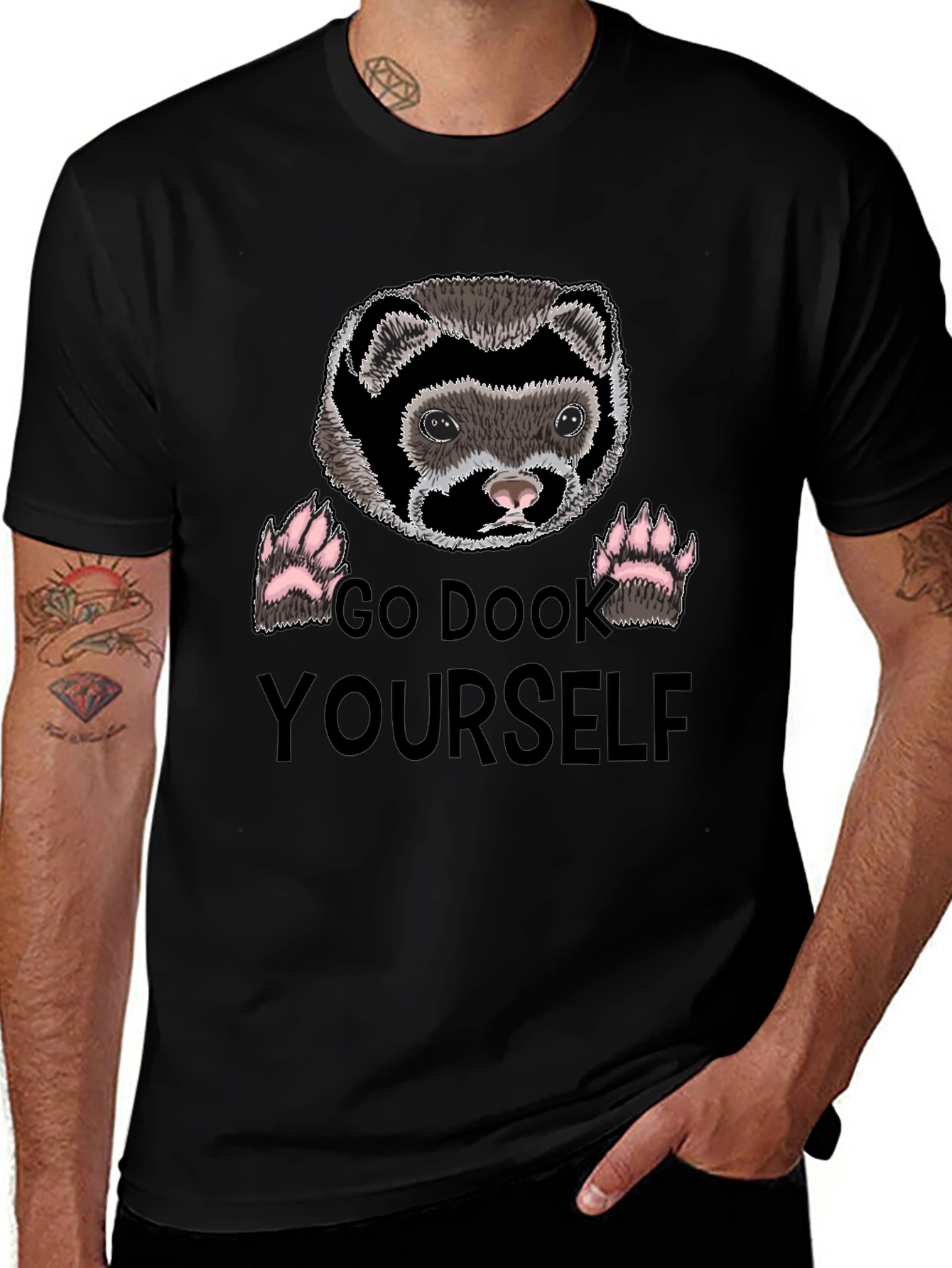 Variant 6 of Go Dook Yourself Ferret Graphic T-Shirt