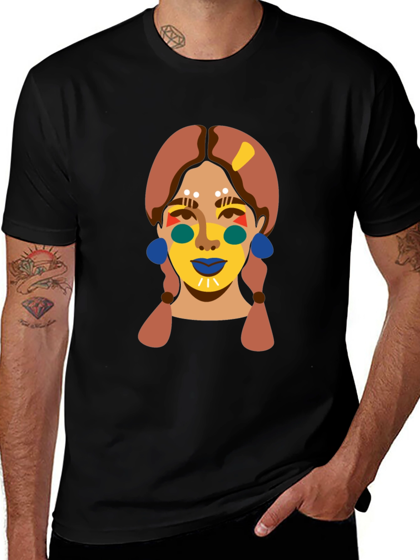 Variant 27 of Artistic Face Graphic Tee - Unique Casual Wear