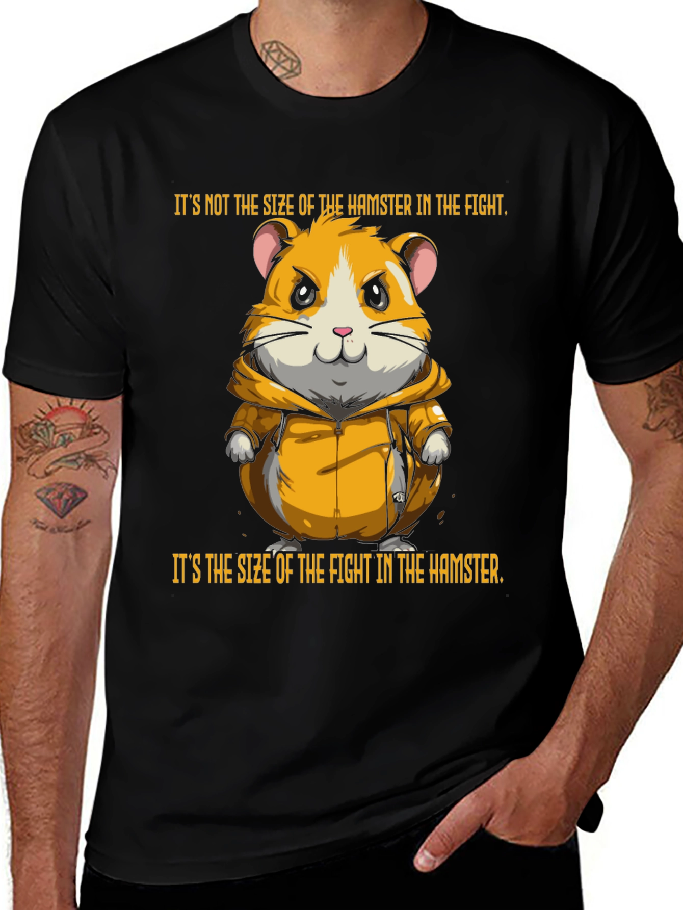 Variant 17 of Hamster Fight T-Shirt - Size Doesn't Matter