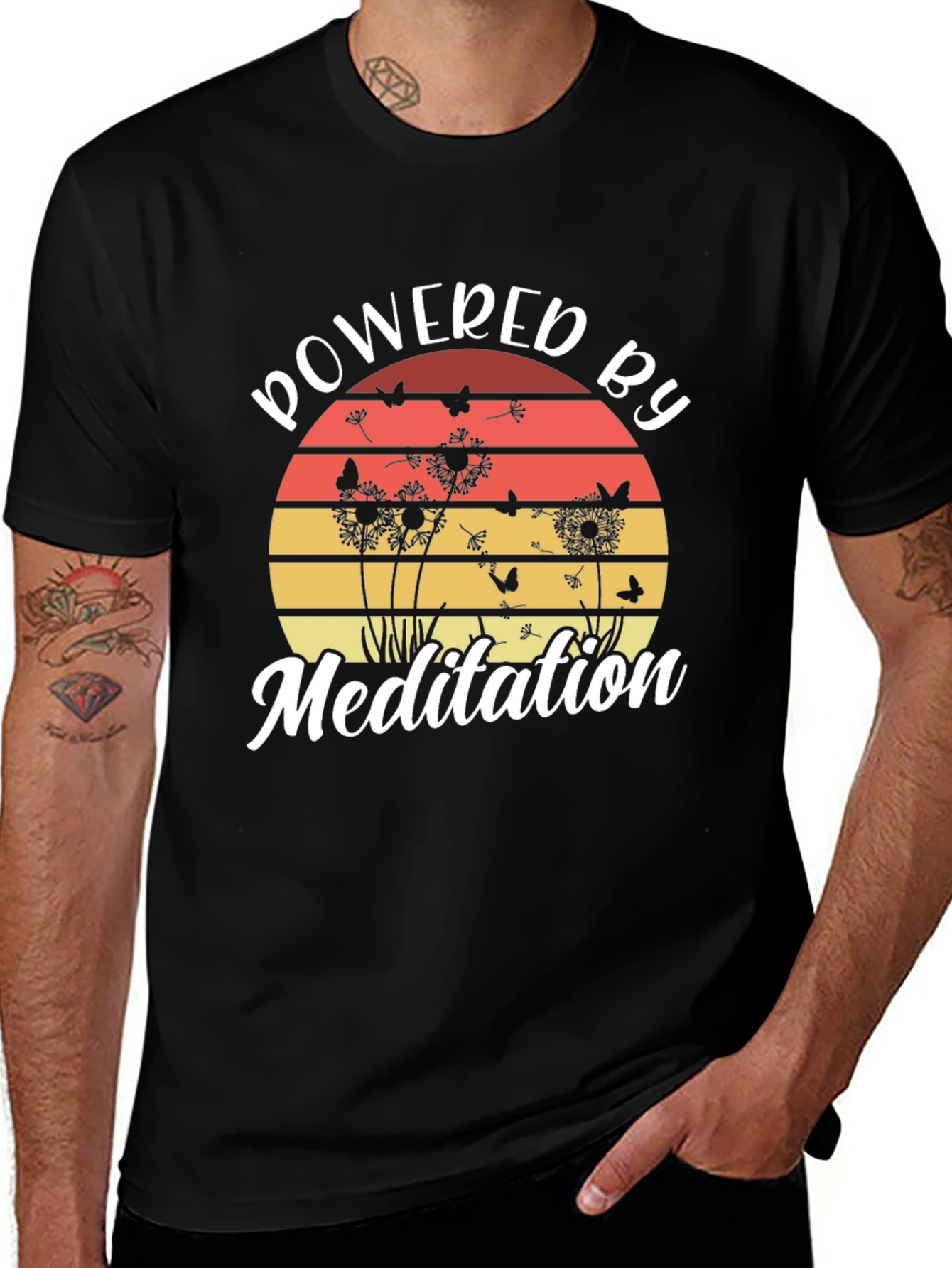 Variant 22 of Powered by Meditation T-Shirt