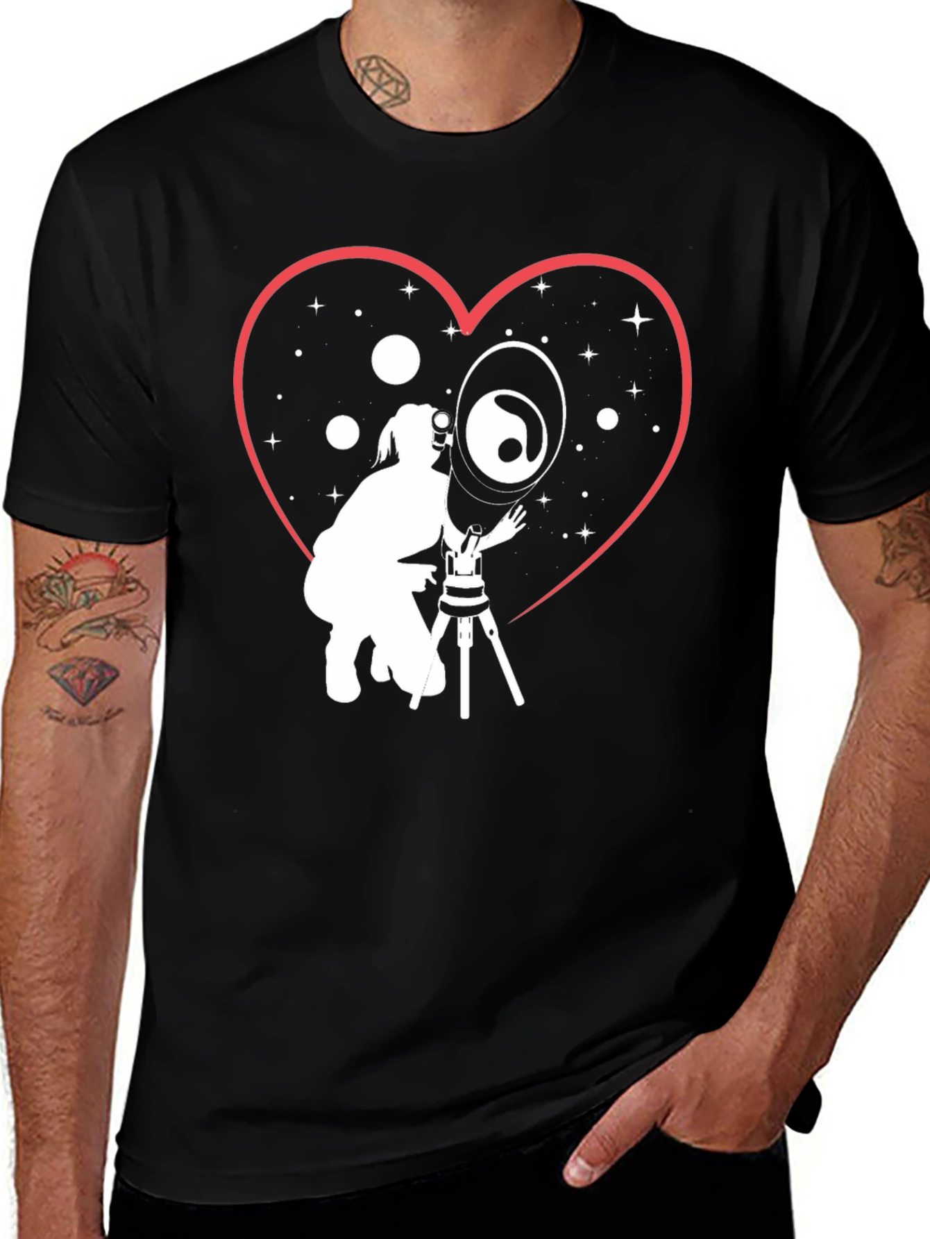 Variant 26 of Love Astronomy Black T-Shirt
