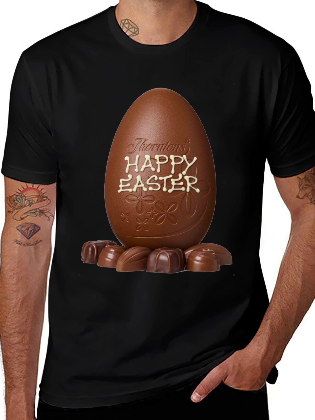 Black Easter Chocolate Egg T-Shirt main image