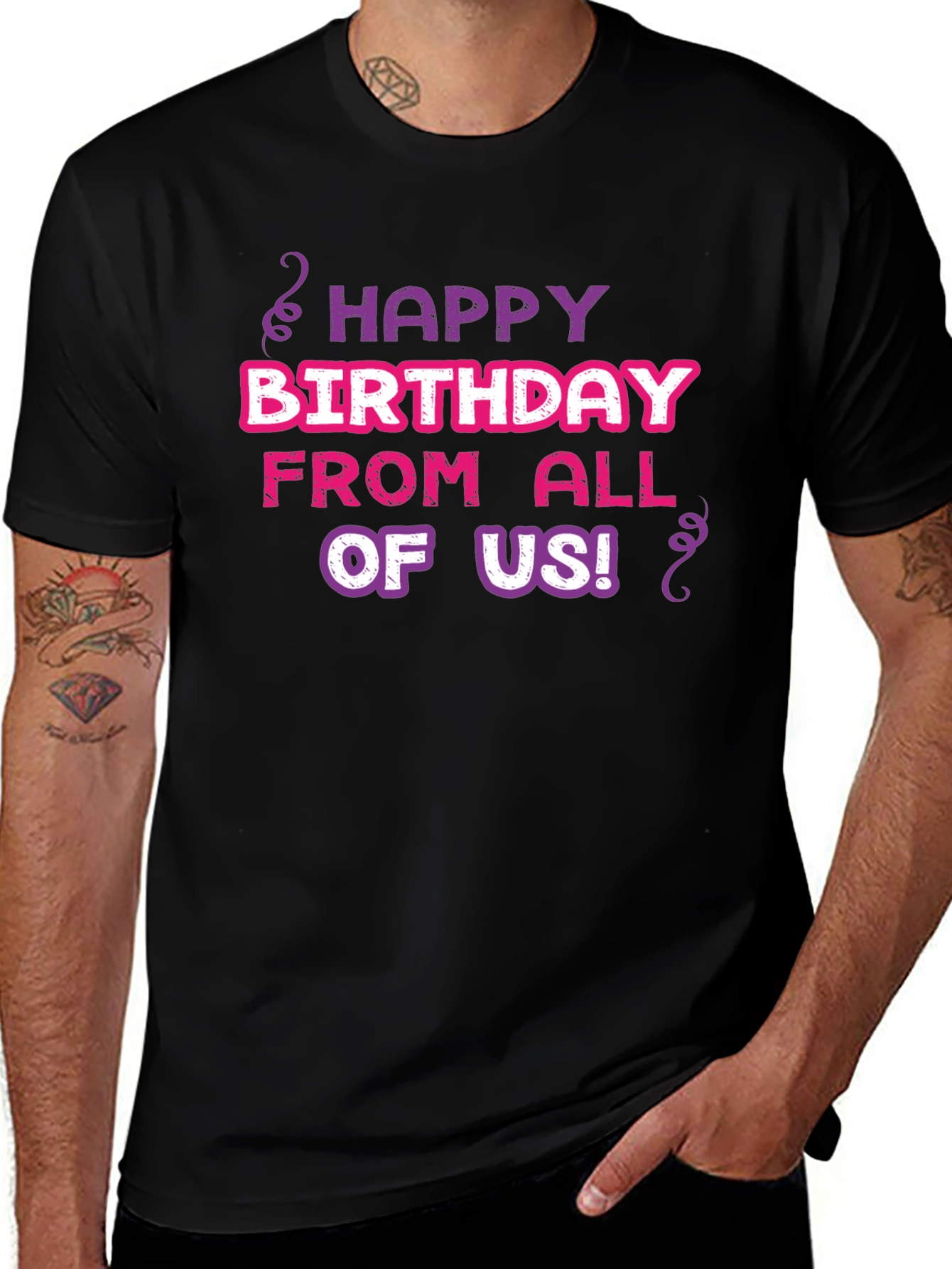 Variant 30 of Happy Birthday T-Shirt - From All of Us!