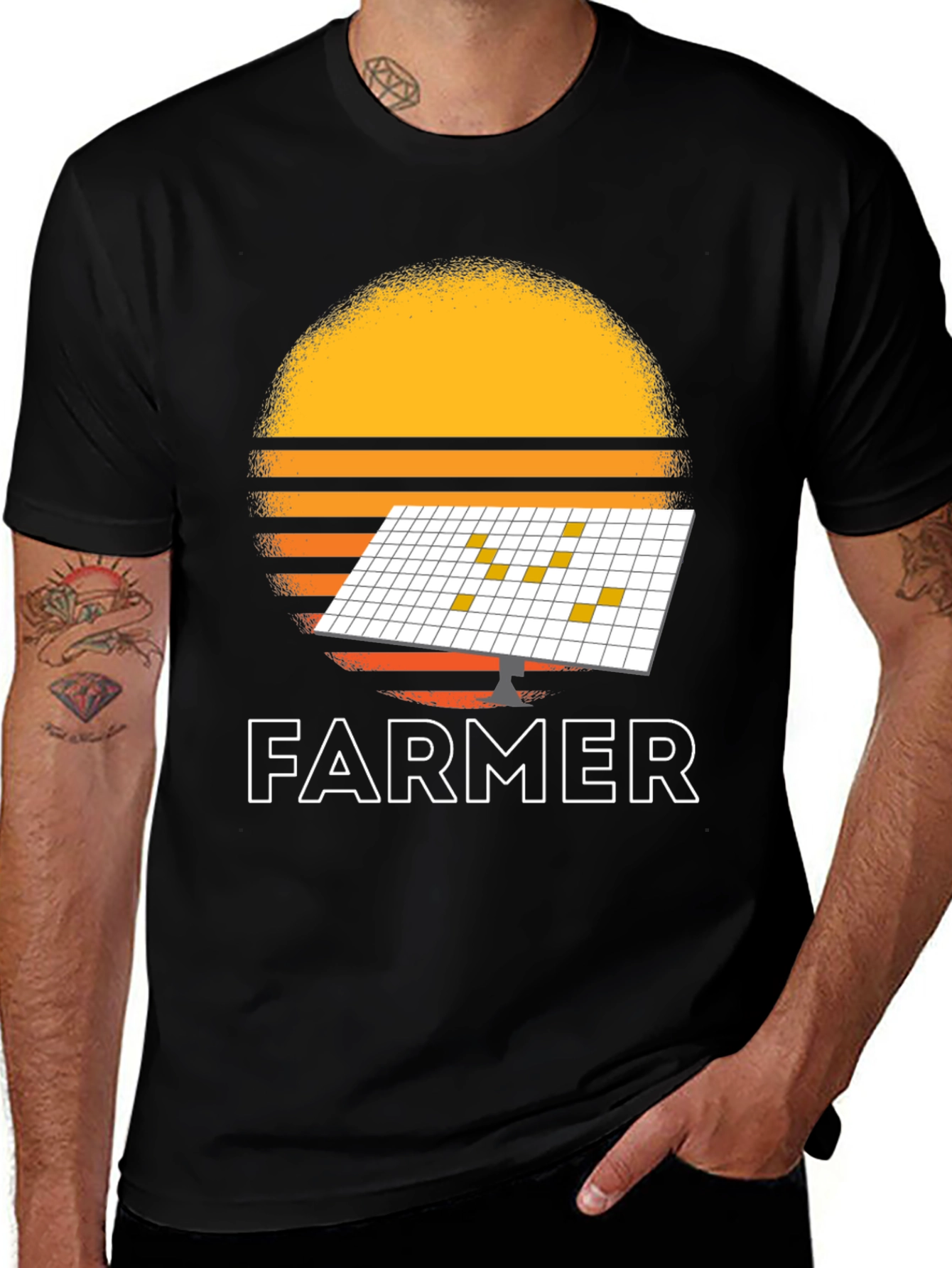 Variant 12 of Solar Panel Farmer Graphic Tee