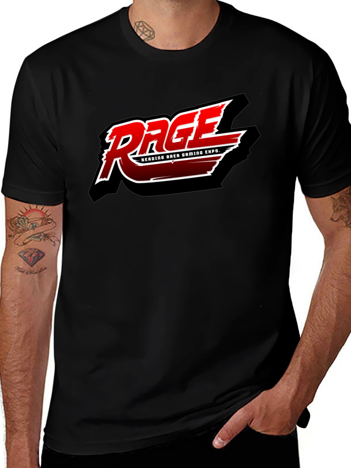 RAGE Reading Area Gaming Expo Black T-Shirt