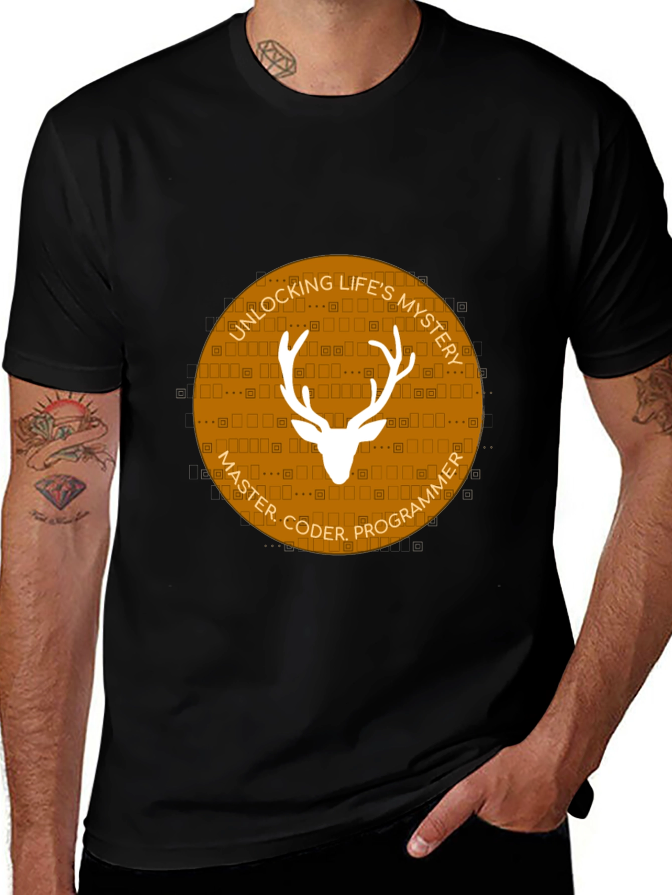 Variant 8 of Master Coder Deer Graphic T-Shirt