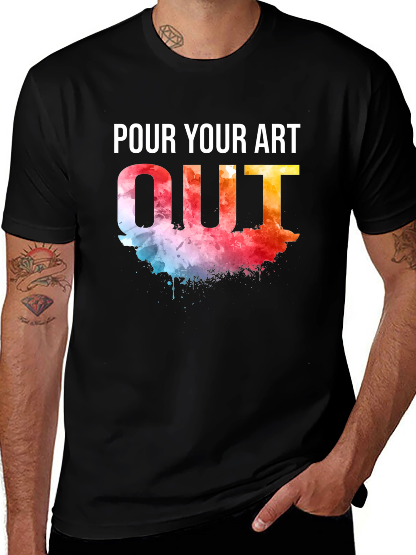 Variant 14 of Pour Your Art Out T-Shirt, Colorful Design