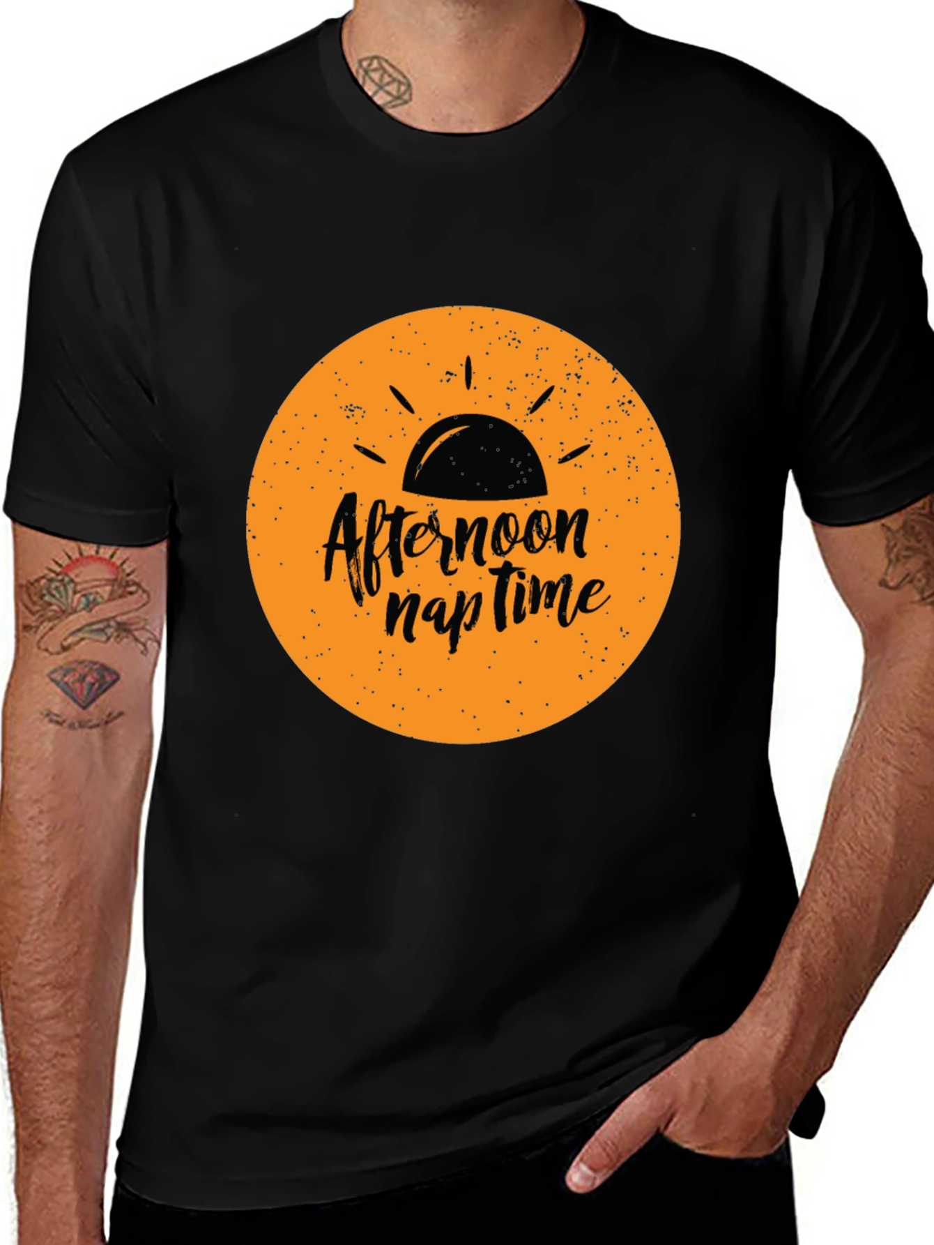 Variant 13 of Afternoon Nap Time Black Graphic Tee