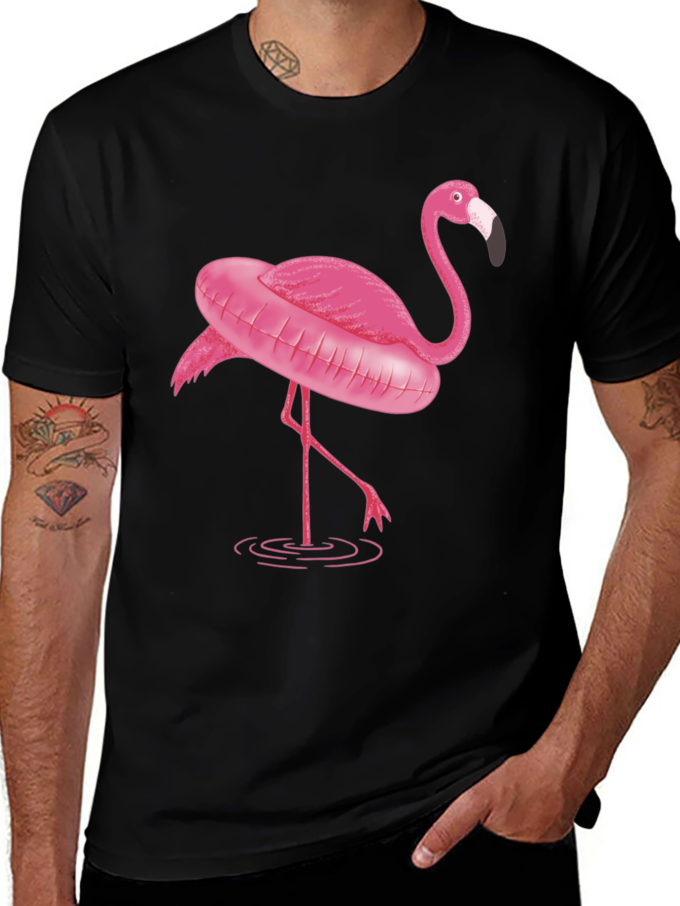 Variant 21 of Flamingo Inflatable T-Shirt - Fun Summer Style