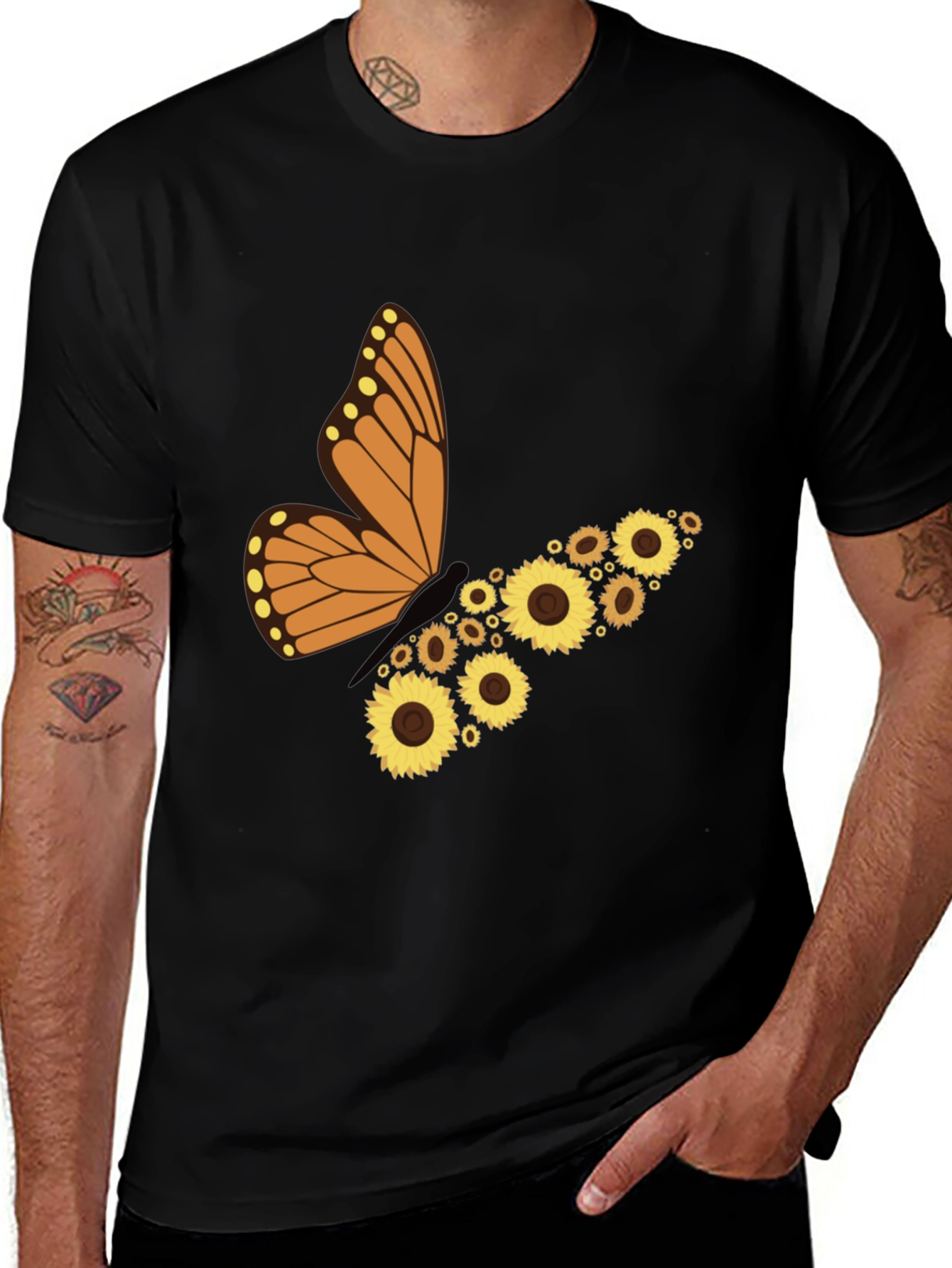 Variant 22 of Sunflower Butterfly Graphic T-Shirt