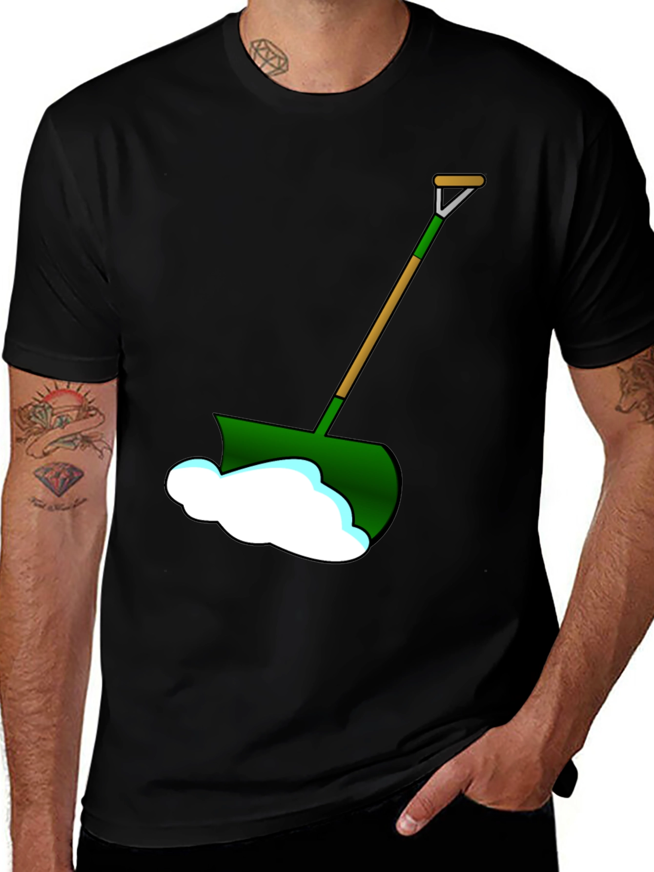 Variant 4 of Snow Shovel Graphic T-Shirt - Winter Ready!