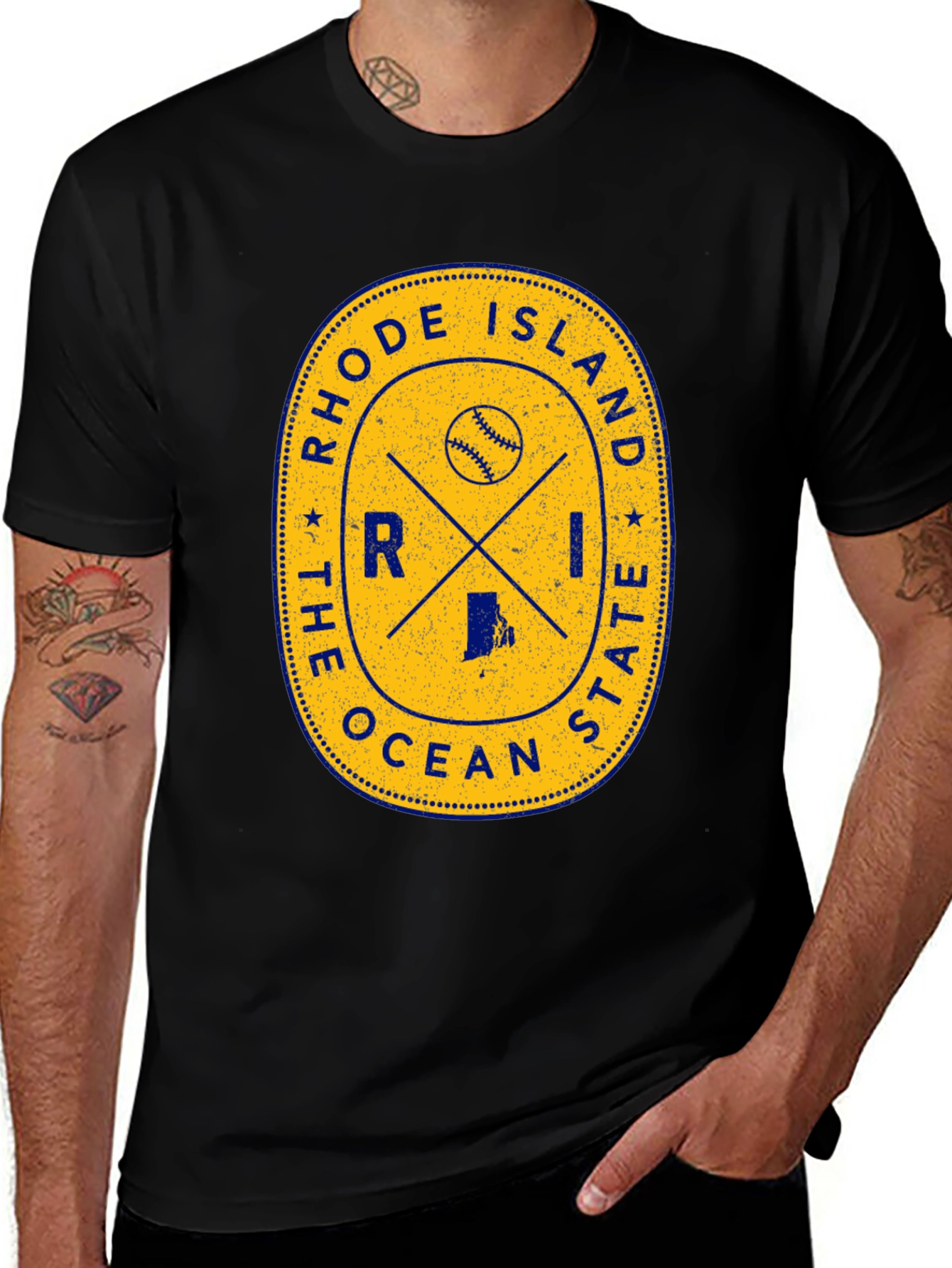 Rhode Island Baseball T-Shirt - Ocean State Tee