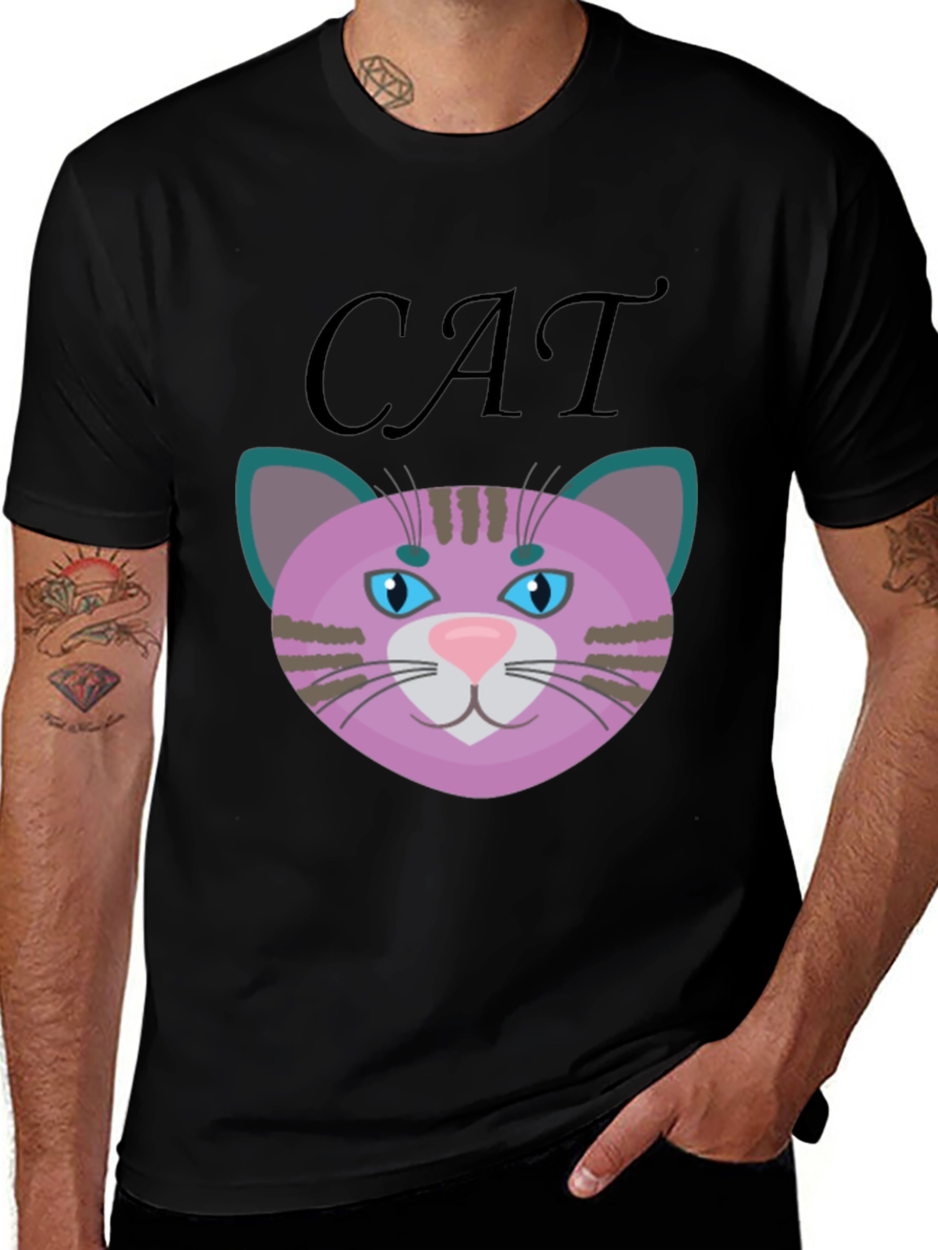 Variant 22 of Cool Cat T-Shirt - Stylish & Fun Design